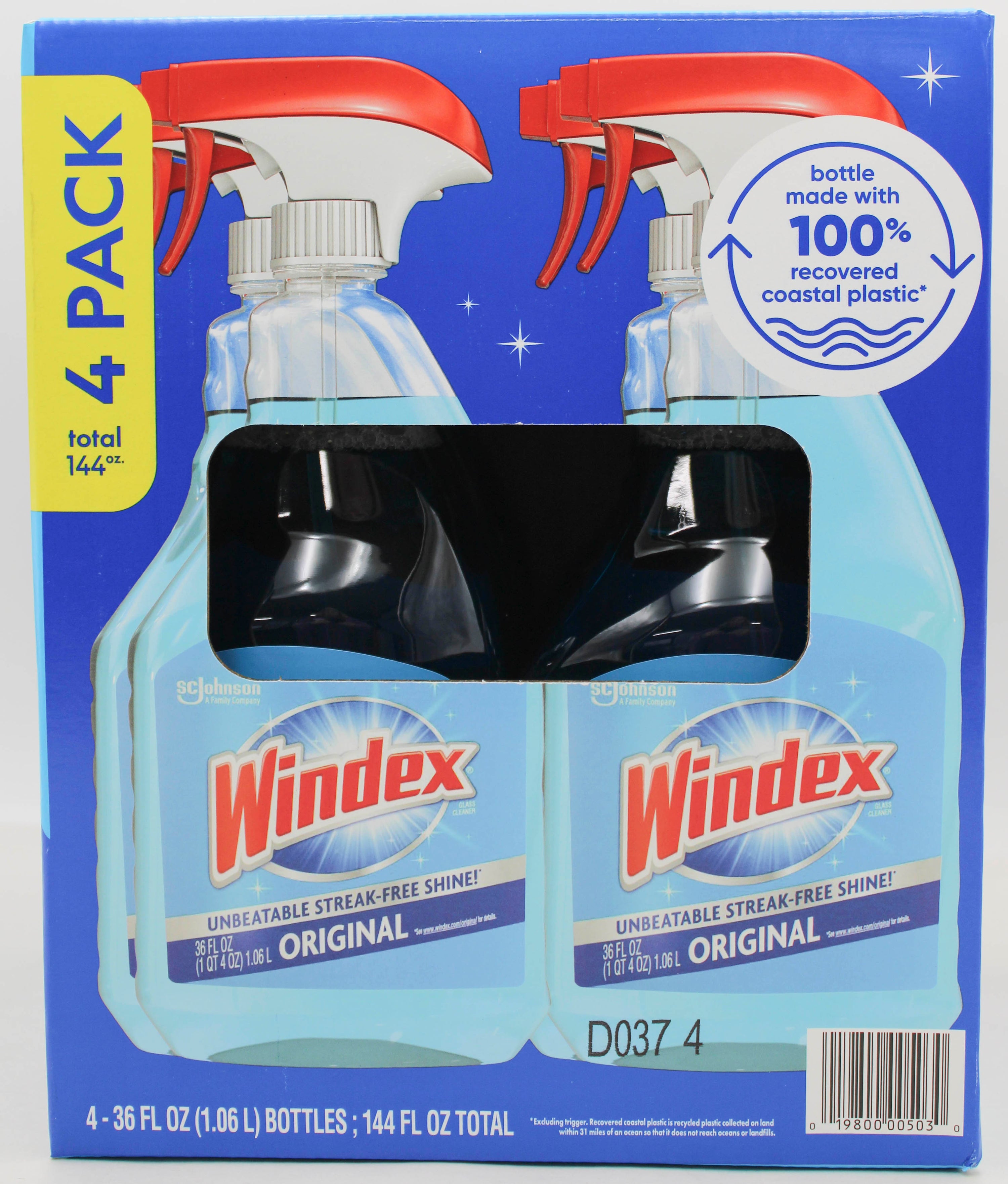 WINDEX ORIGINAL GLASS CLEANER BLUE 4 PACK 36floz US