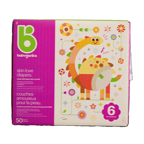 BABYGANICS DIAPERS SIZE 6 BOX -50CT CA