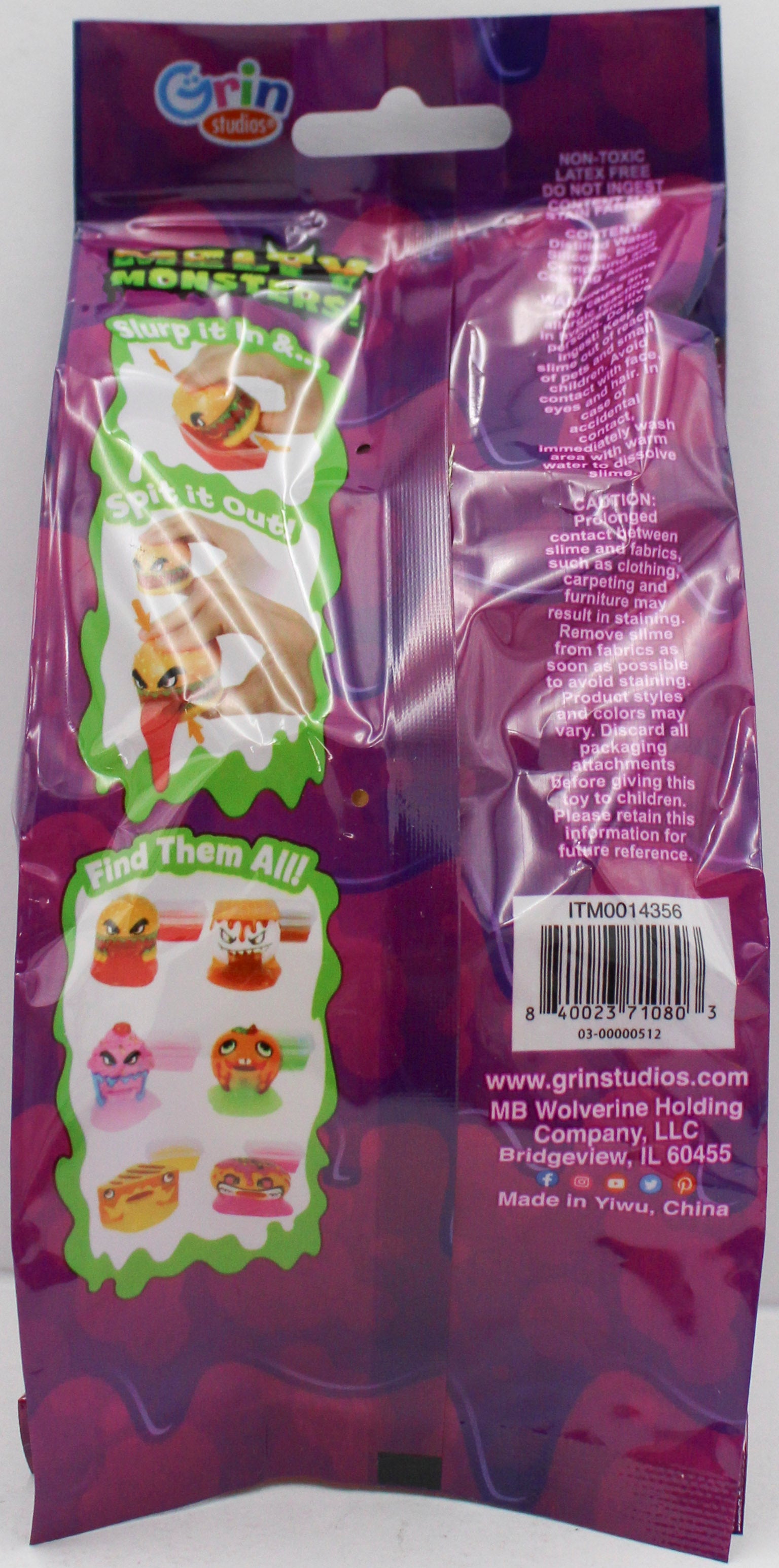 MELTY MONSTERS 6 ASST 3.5in x 7in