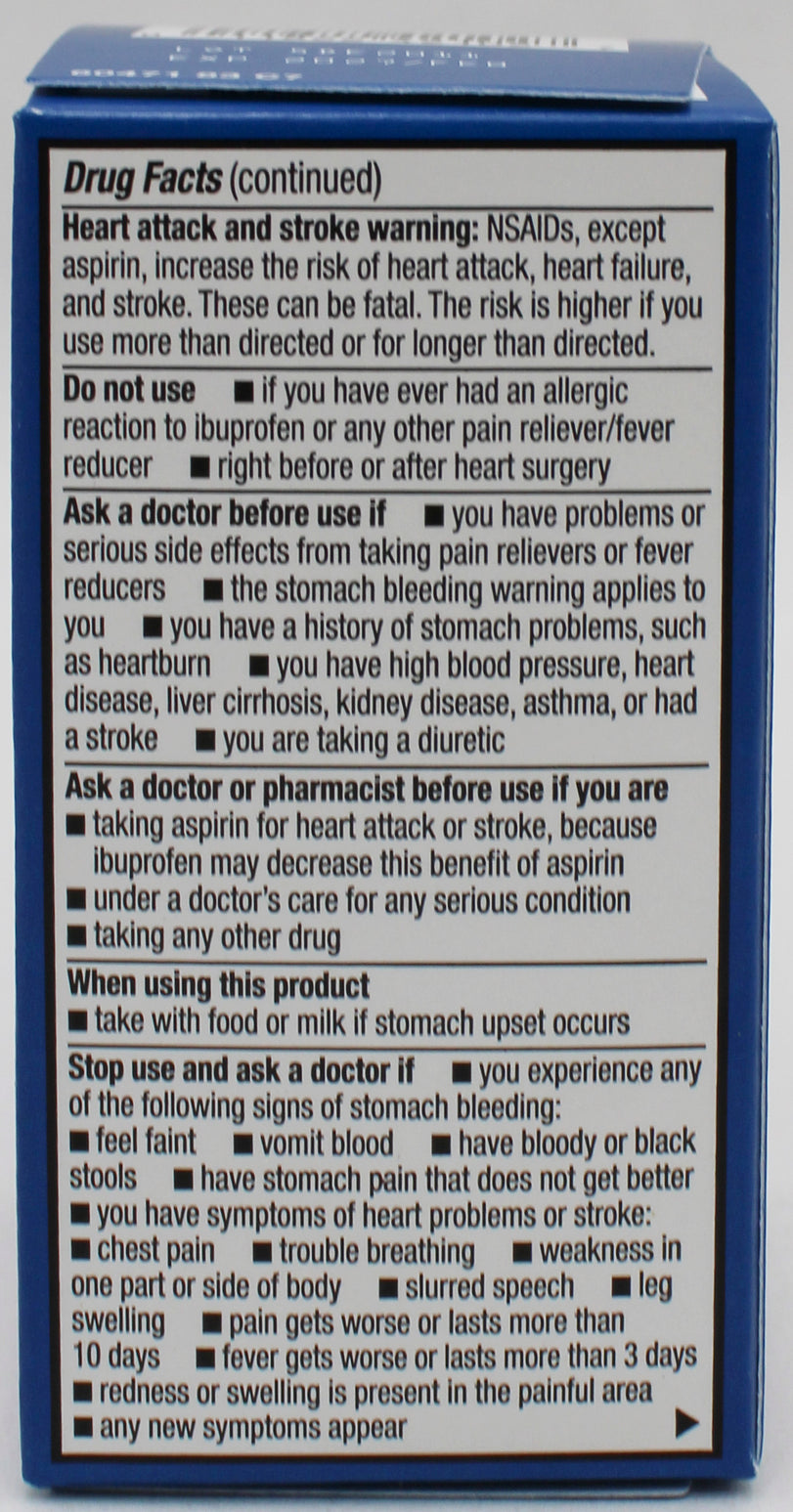 RITE AID PAIN RELIEVER IBUPROFEN TABLETS 50ct EXP 2/28/2027 COMPARES TO Advil