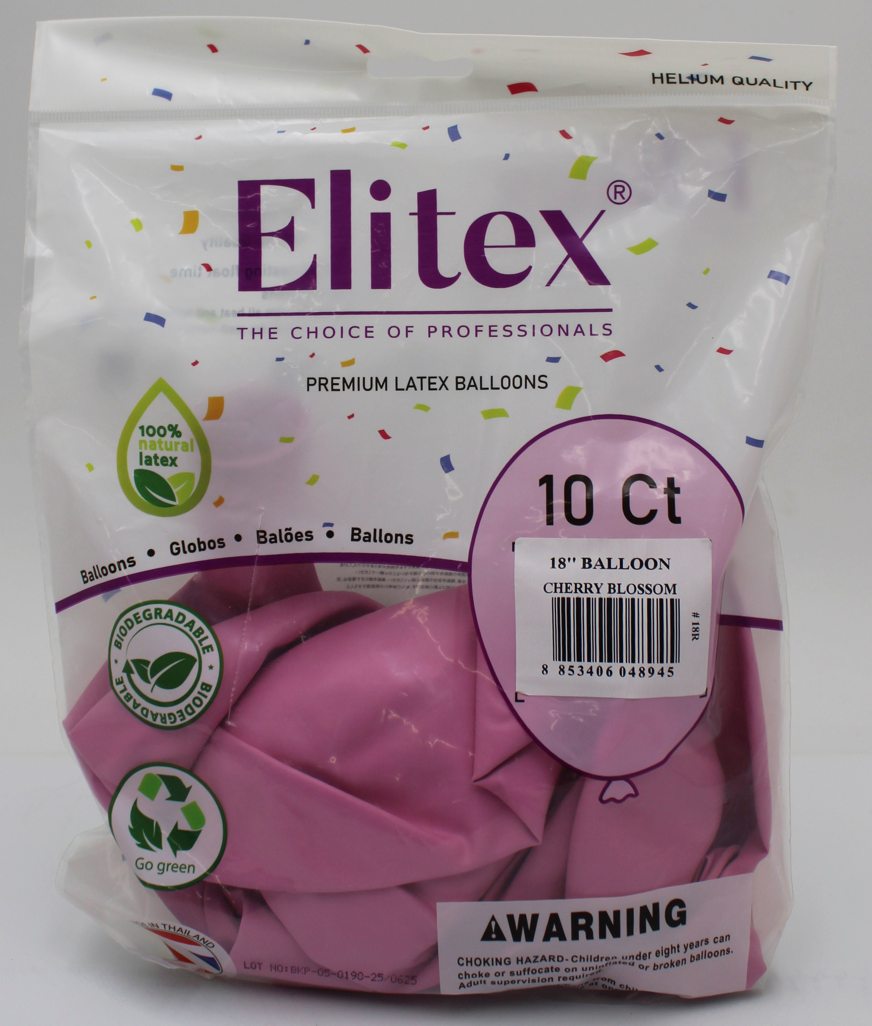 ELITEX 18" PASTEL CHERRY BLOSSOM ROUND BALLOON, 10 PACK