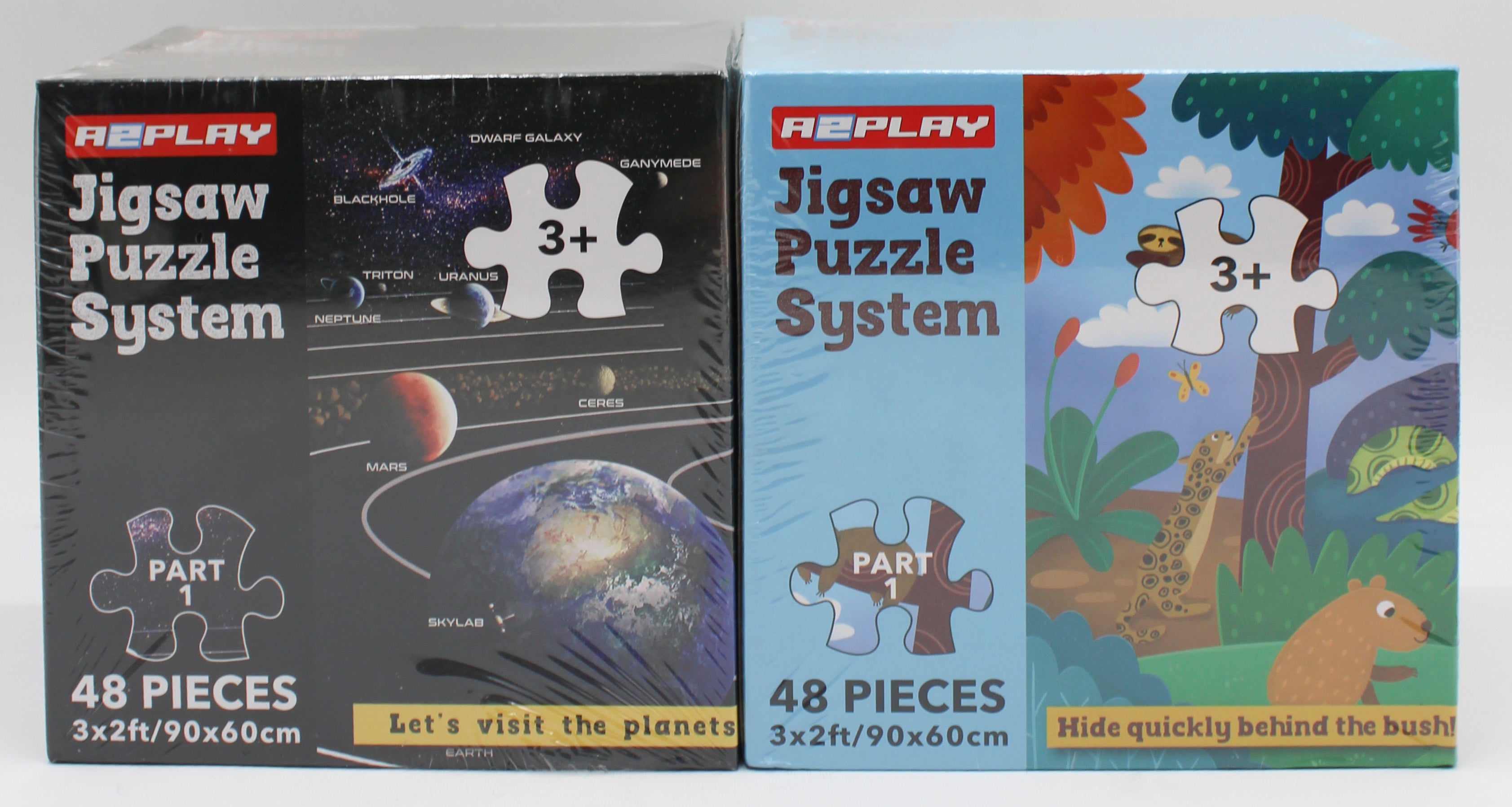 REPLAY 48pc JIGSAW PUZZLE SYSTEM 3' x 2' ASSORTED ANIMALS / SOLAR