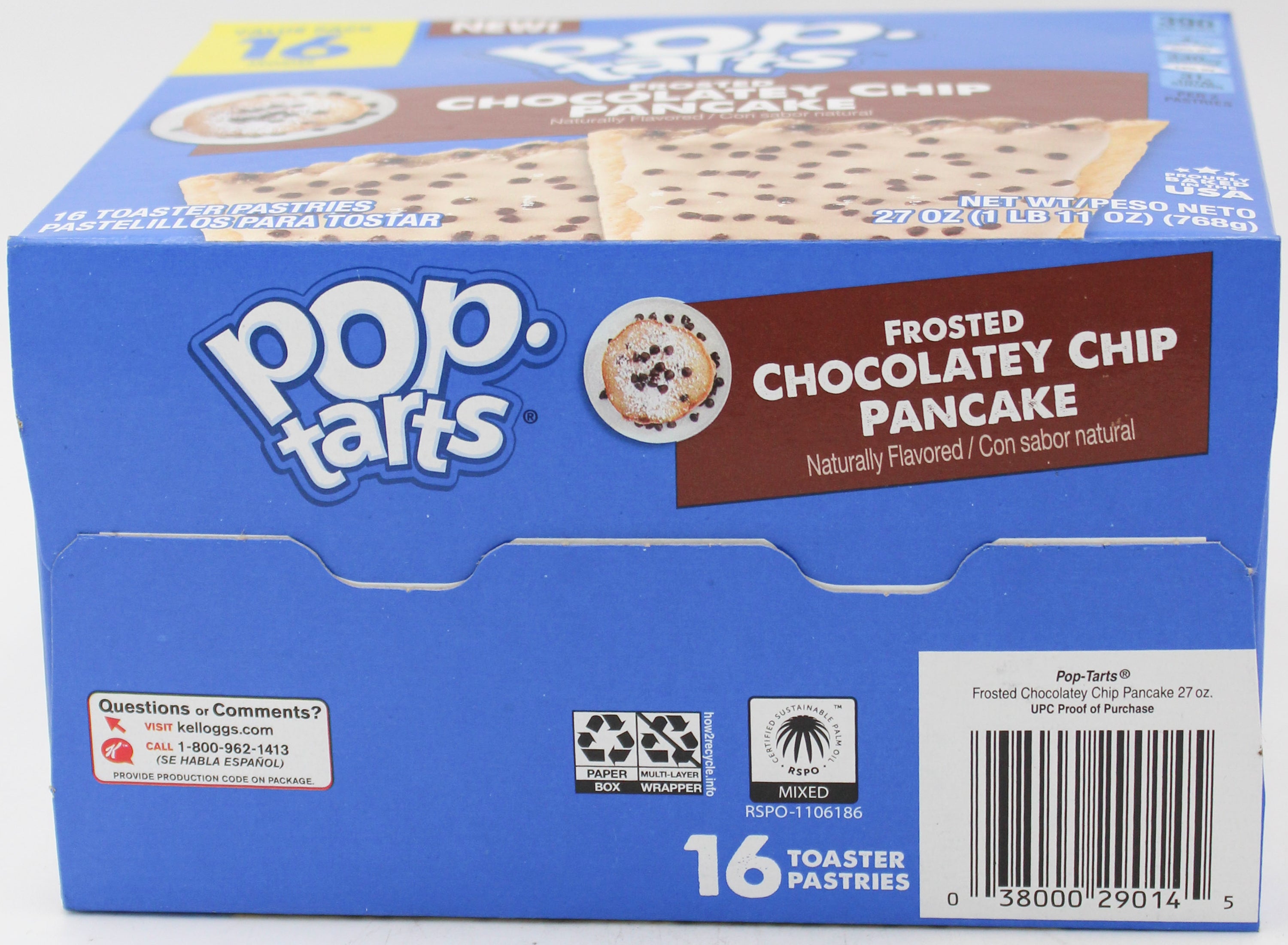 POP-TARTS CHOCOLATEY CHIP PANCAKE 16ct 27oz bb 12/17/25
