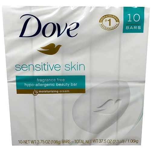 DOVE BAR SOAP 3.75oz/10CT-SENSITIVE