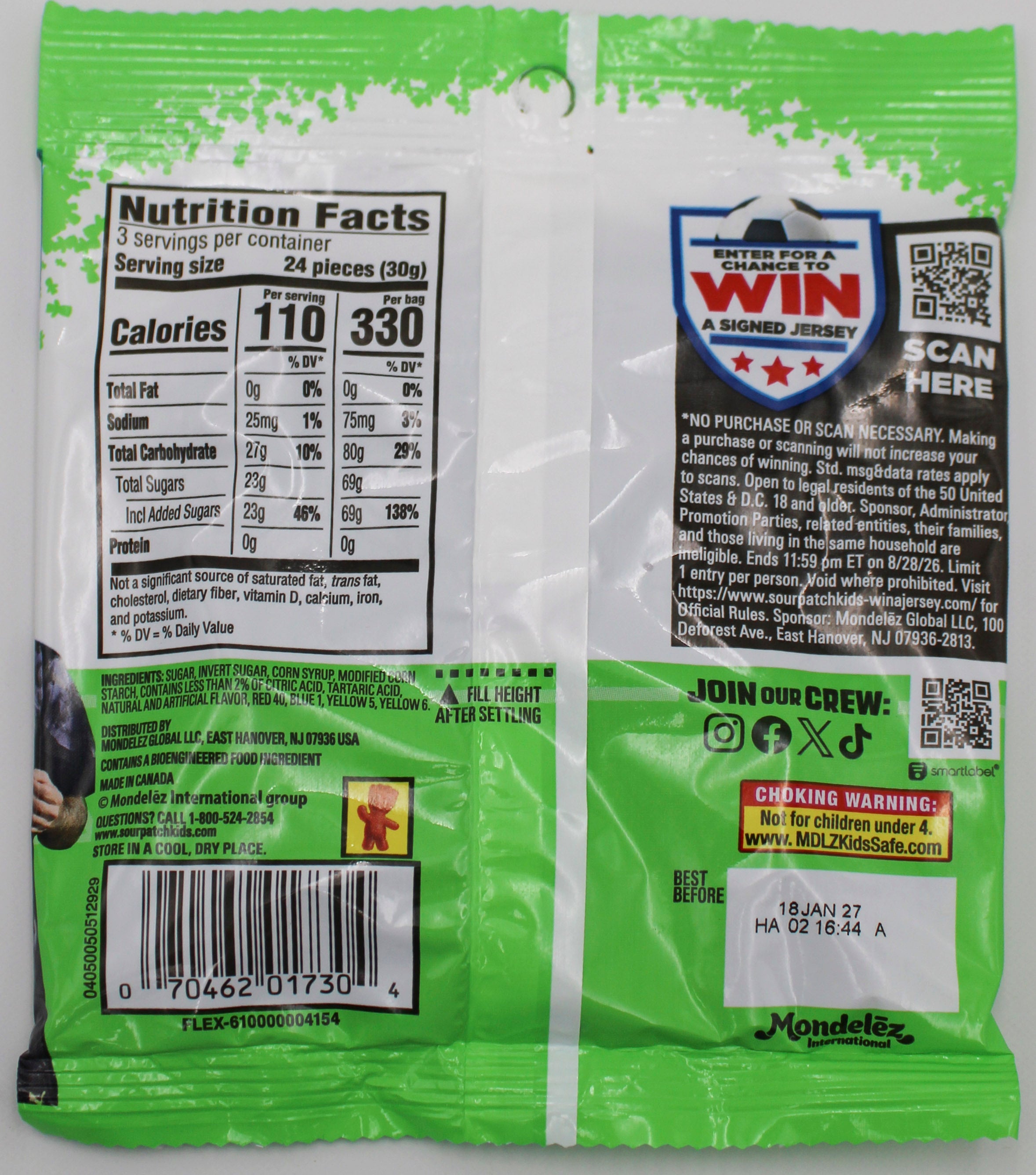SOUR PATCH KIDS Stryker Black Raspberry 3.17oz
