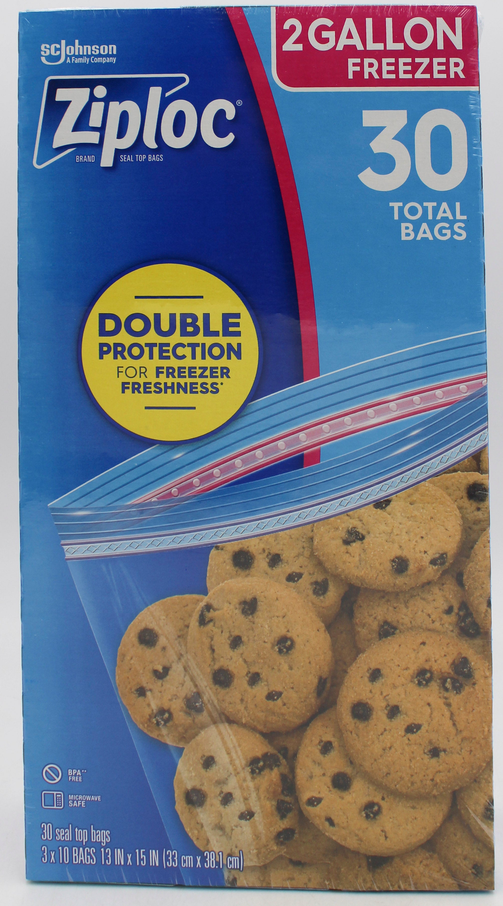 ZIPLOC 2-GALLON FREEZER BAGS 30CT
