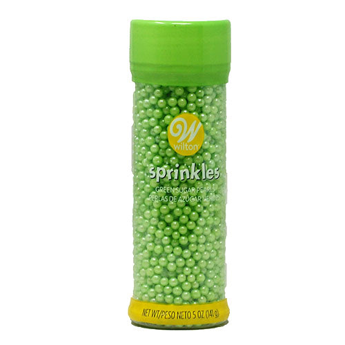 WILTON PEARLZD SUGAR SPRNKLES 5oz-GRN