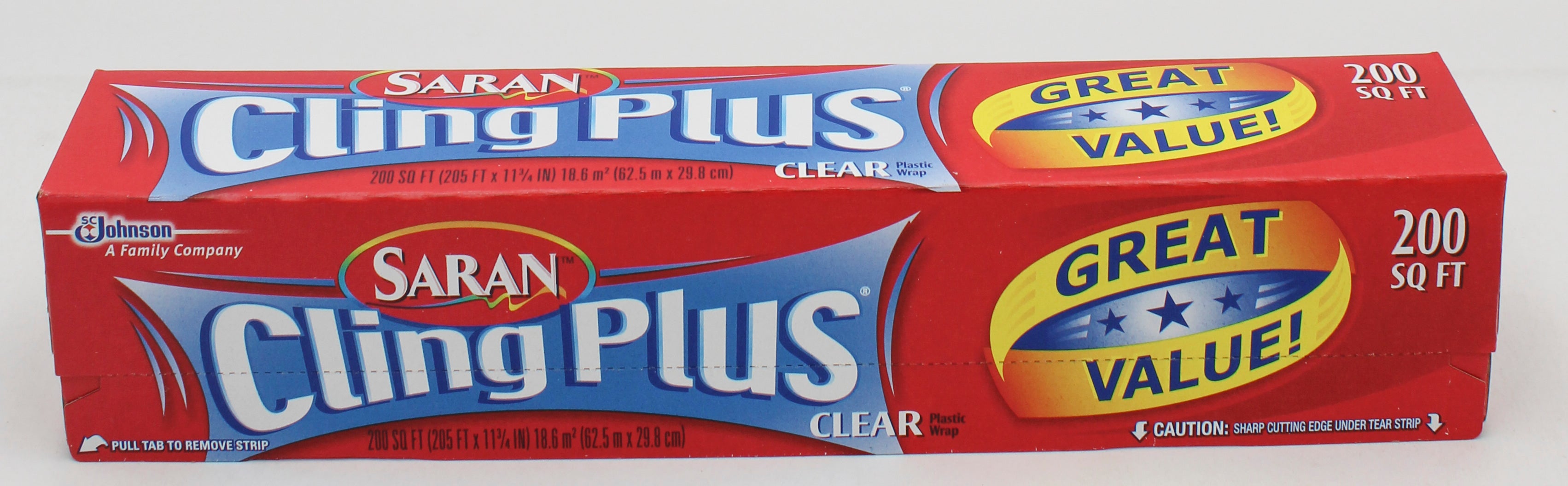 SP SARAN CLING PLUS CLEAR PLASTIC WRAP 200SQ FT