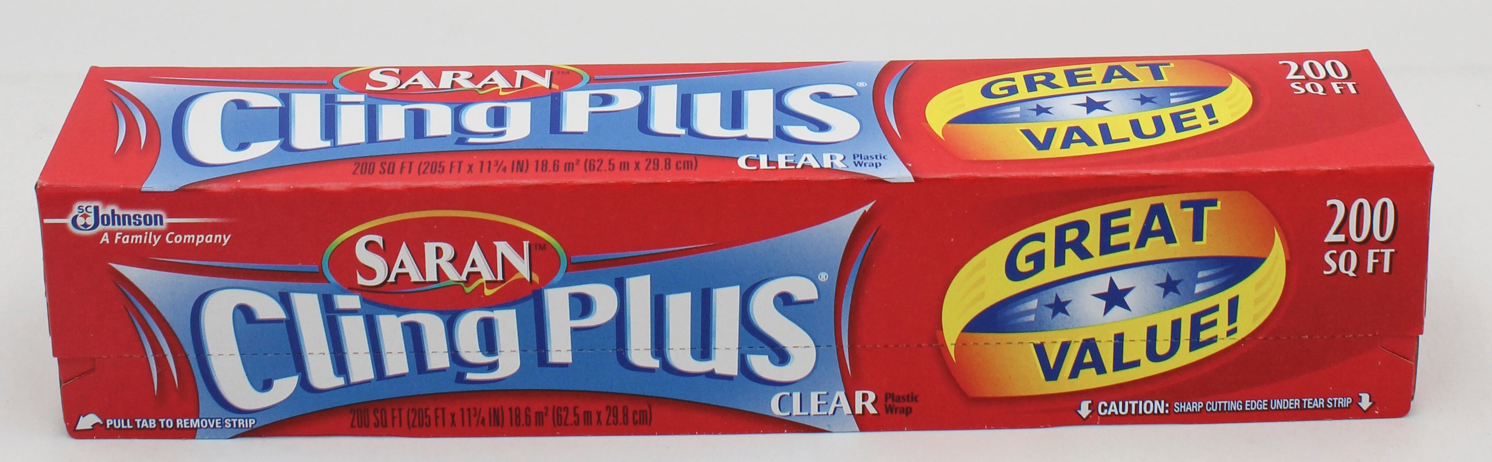 SP SARAN CLING PLUS CLEAR PLASTIC WRAP 200SQ FT