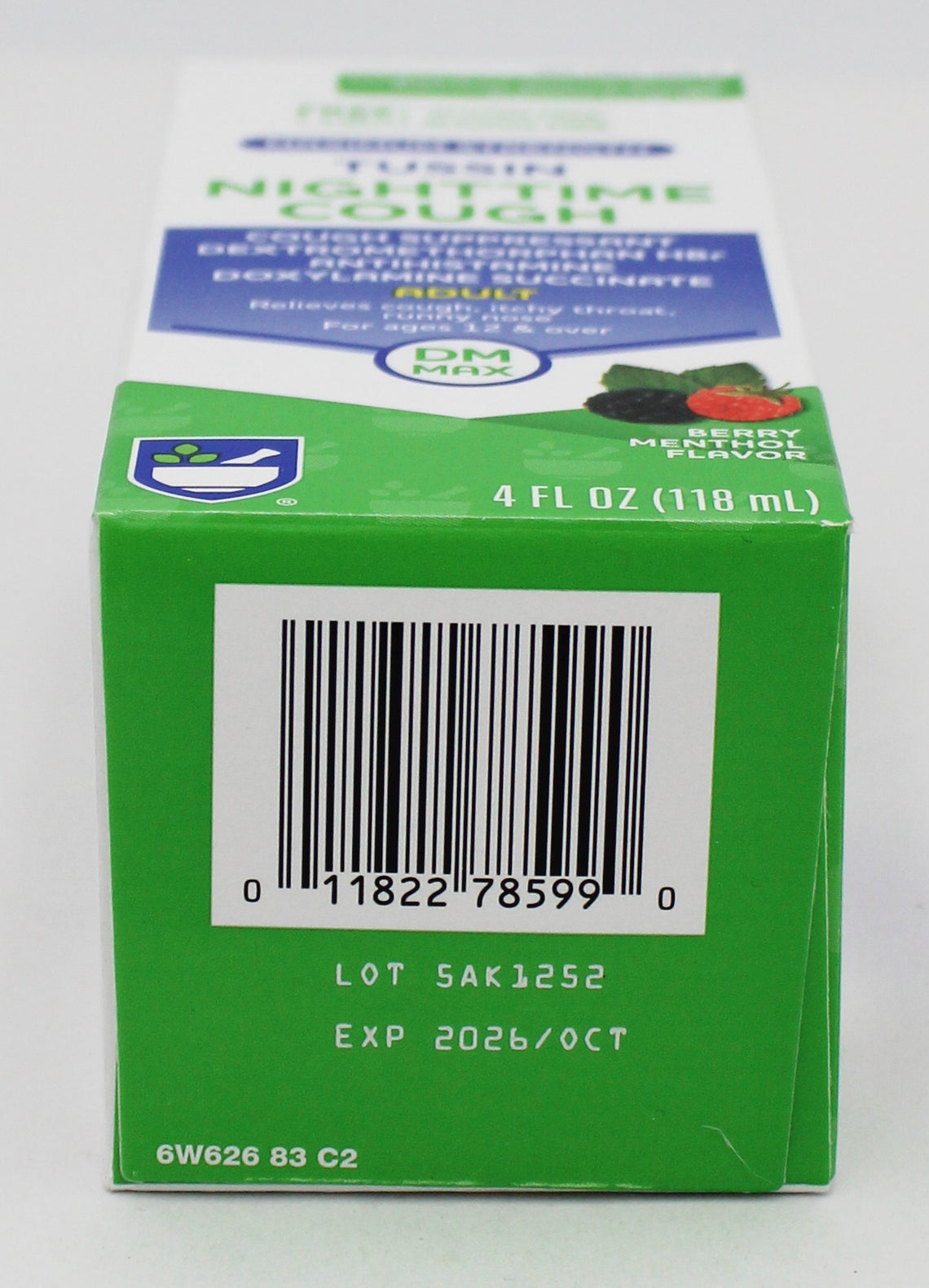 RITE AID NIGHTTIME COUGH & CHEST CONGESTION RELIEF DM MAXIMUM STRENGTH 4oz EXP 10/31/2026 COMPARES TO Robitussin