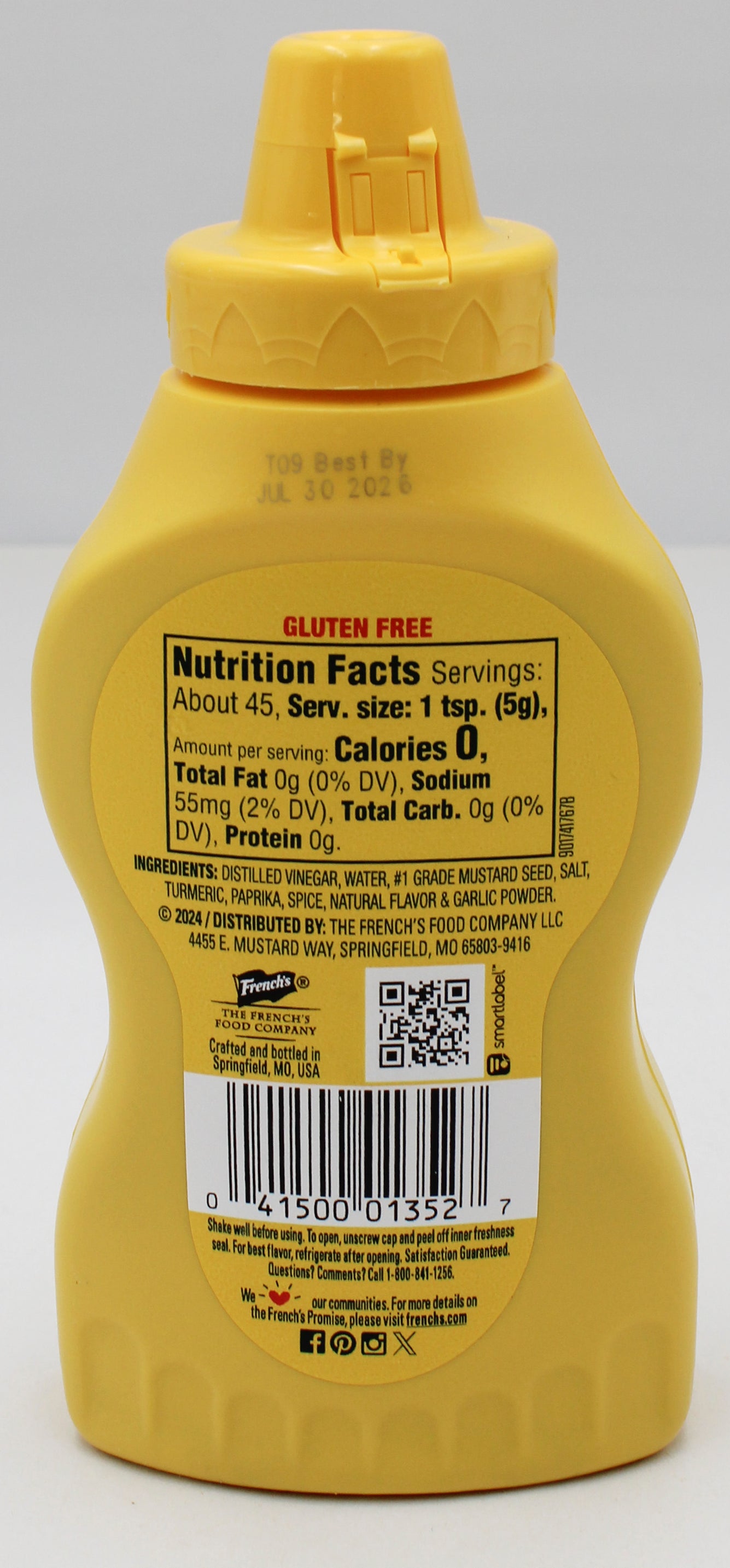 FRENCH YELLOW MUSTARD 8 Oz BB 7/30/26