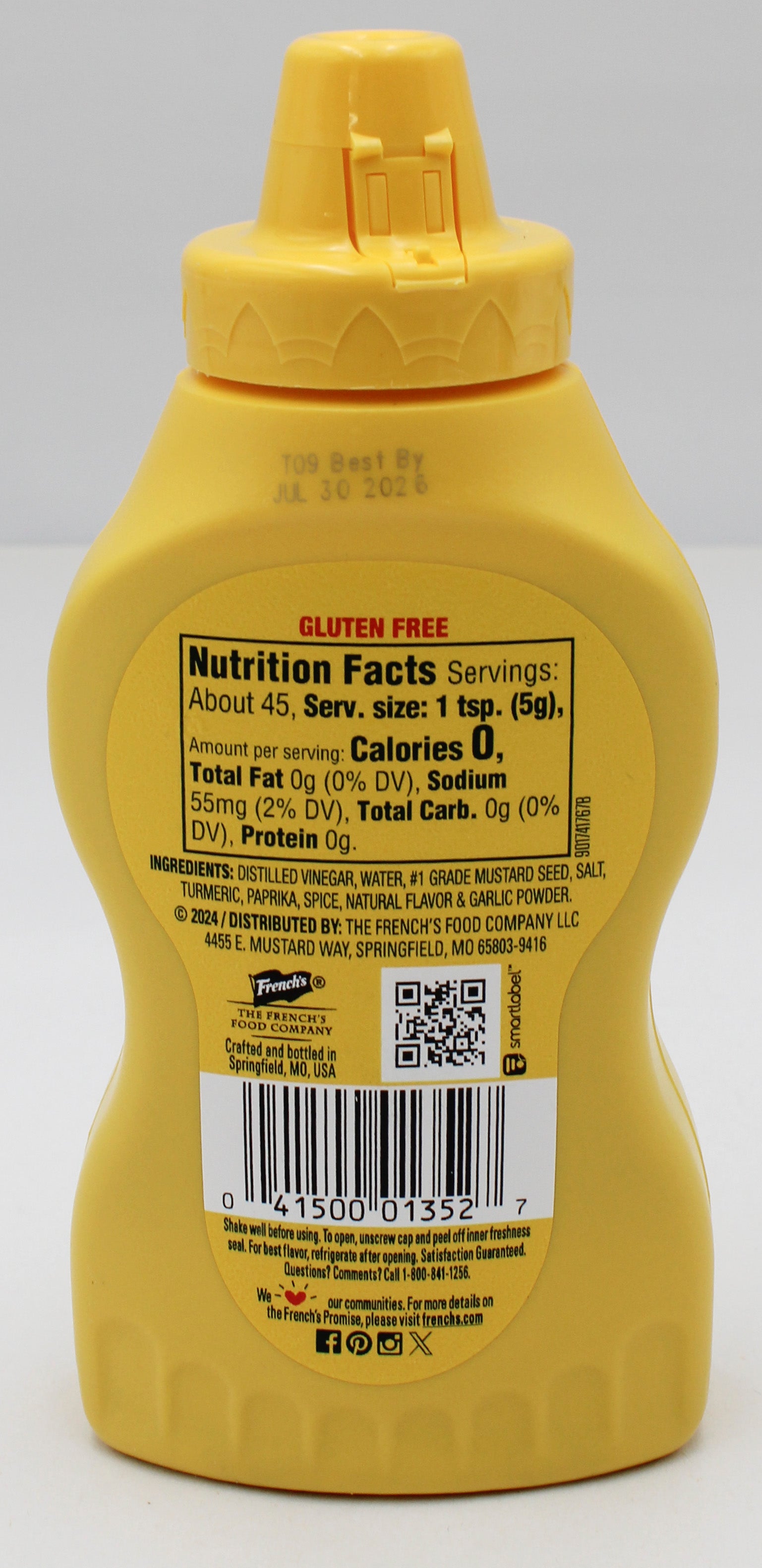 FRENCH YELLOW MUSTARD 8 Oz BB 7/30/26