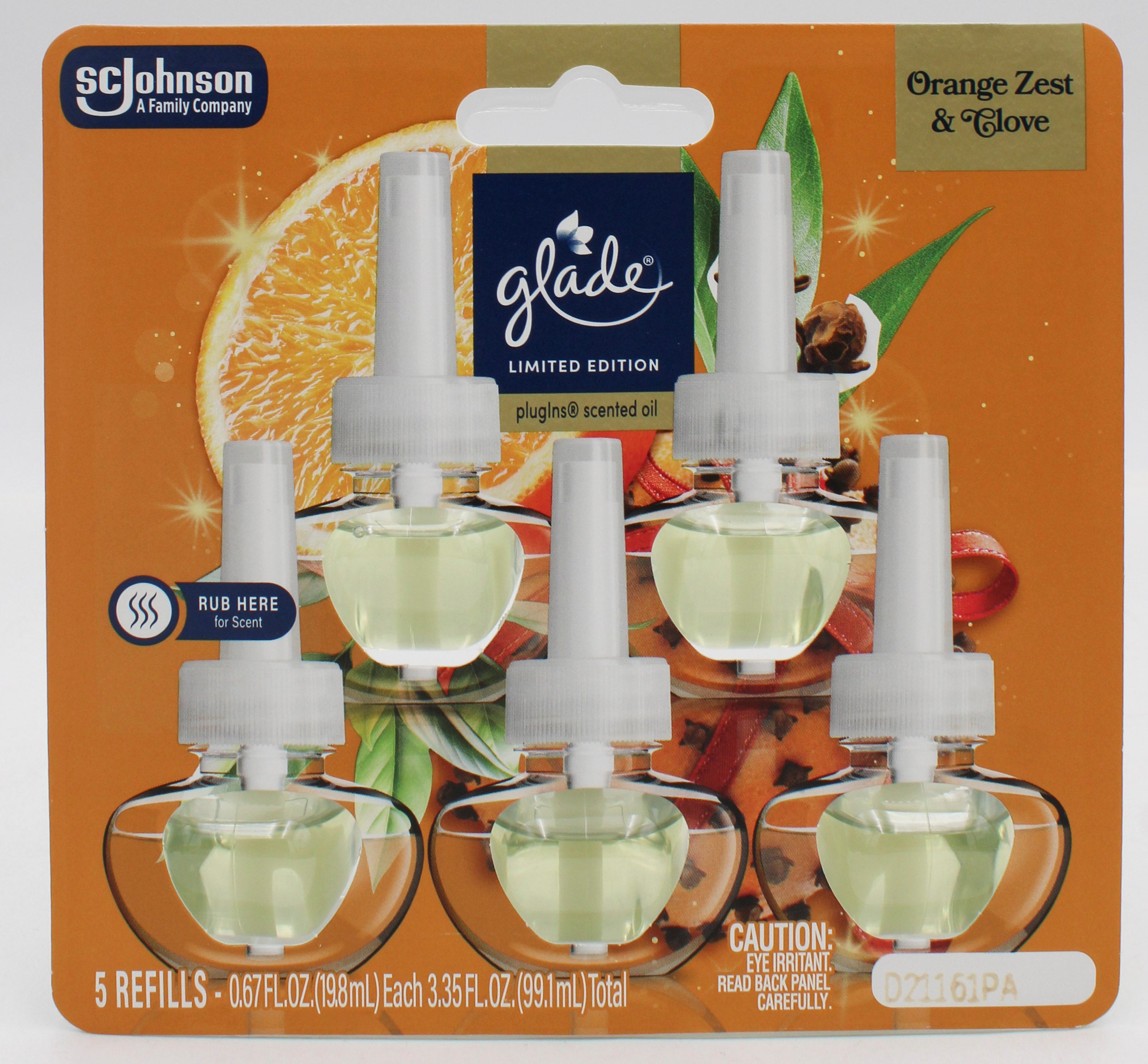 GLADE PLUGINS SCENTED OIL ORANGE ZEST & CLOVE 5ct 0.67floz US