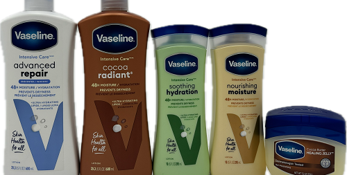 VASELINE BODY LOTION / HEALING JELLY 18CT ASSORTED DISPLAY