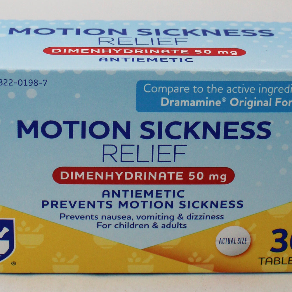 RITE AID MOTION SICKNESS RELIEF TABLETS 36ct EXP 12/15/2027 COMPARES TO Dramamine