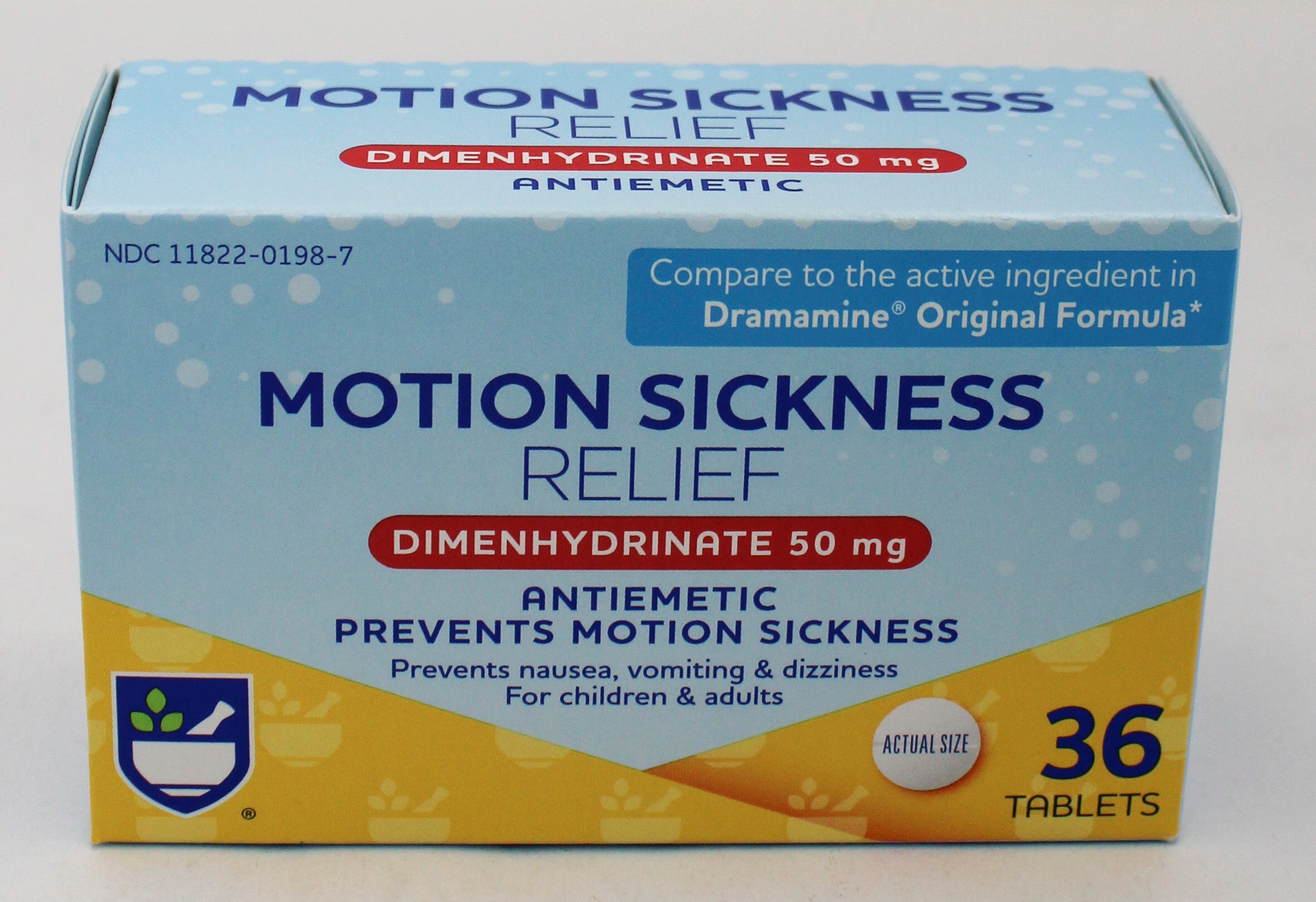 RITE AID MOTION SICKNESS RELIEF TABLETS 36ct EXP 12/15/2027 COMPARES TO Dramamine