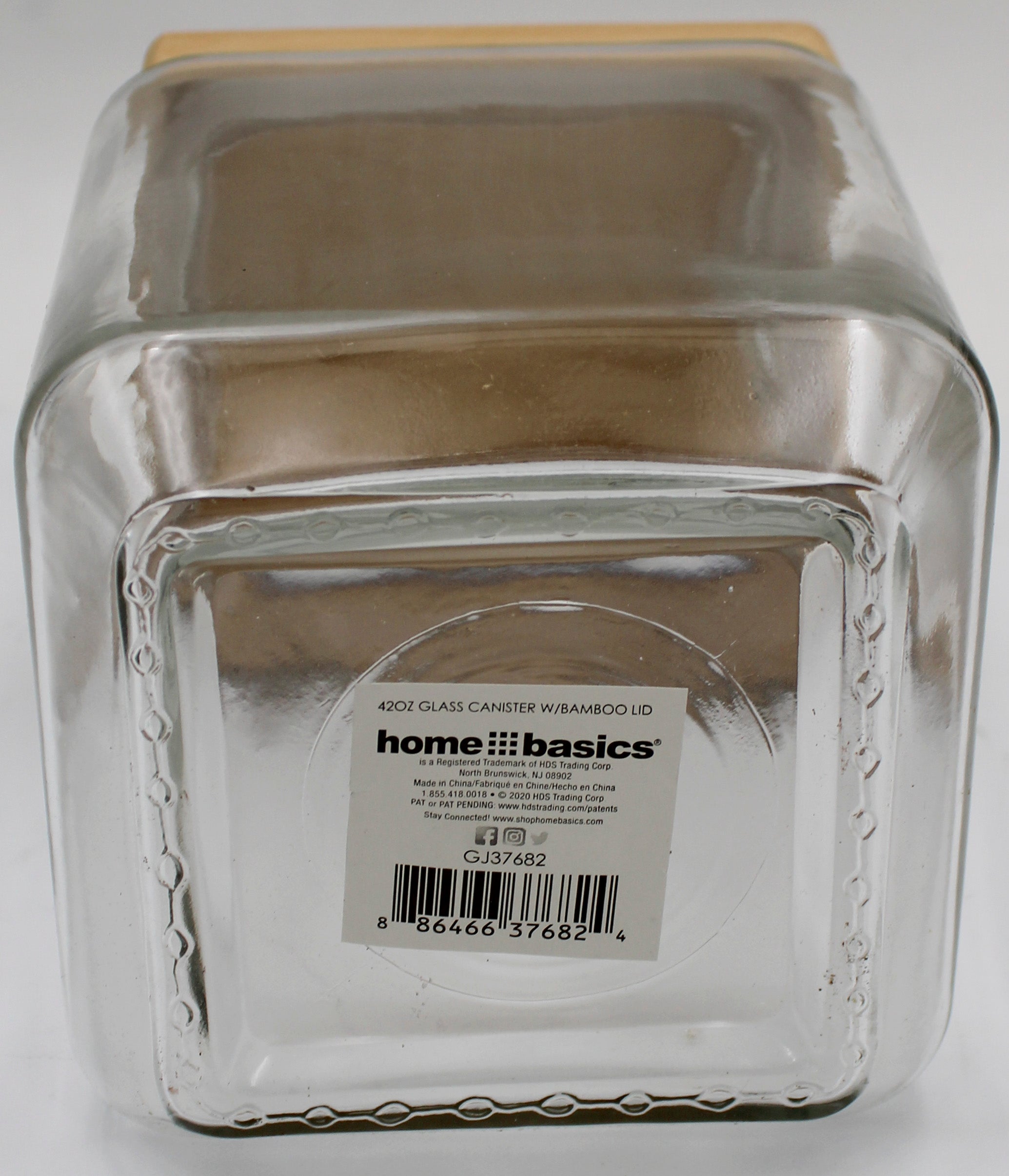 GLASS CANISTER w/ BAMBOO LID 42oz