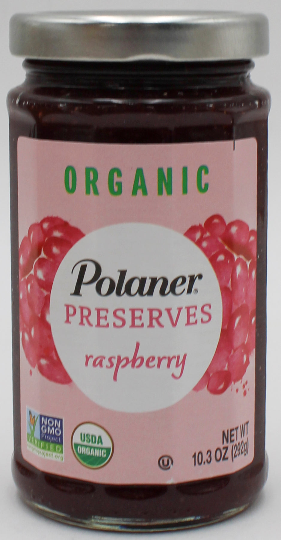 POLANER ORGANIC RASPBERRY PRESERVES 10.3 Oz BB 1/27/27
