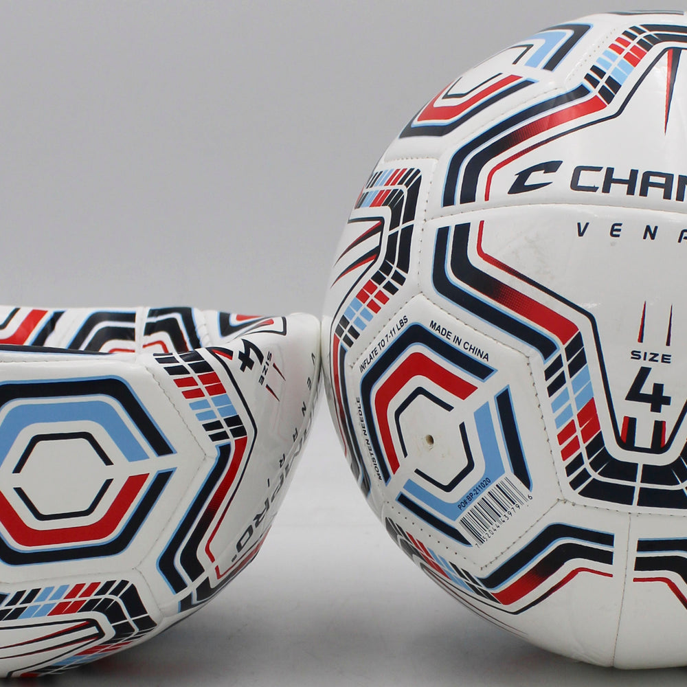 VENARI 20 Panel Soccer Ball #4 NAVY BLUE SCARLET