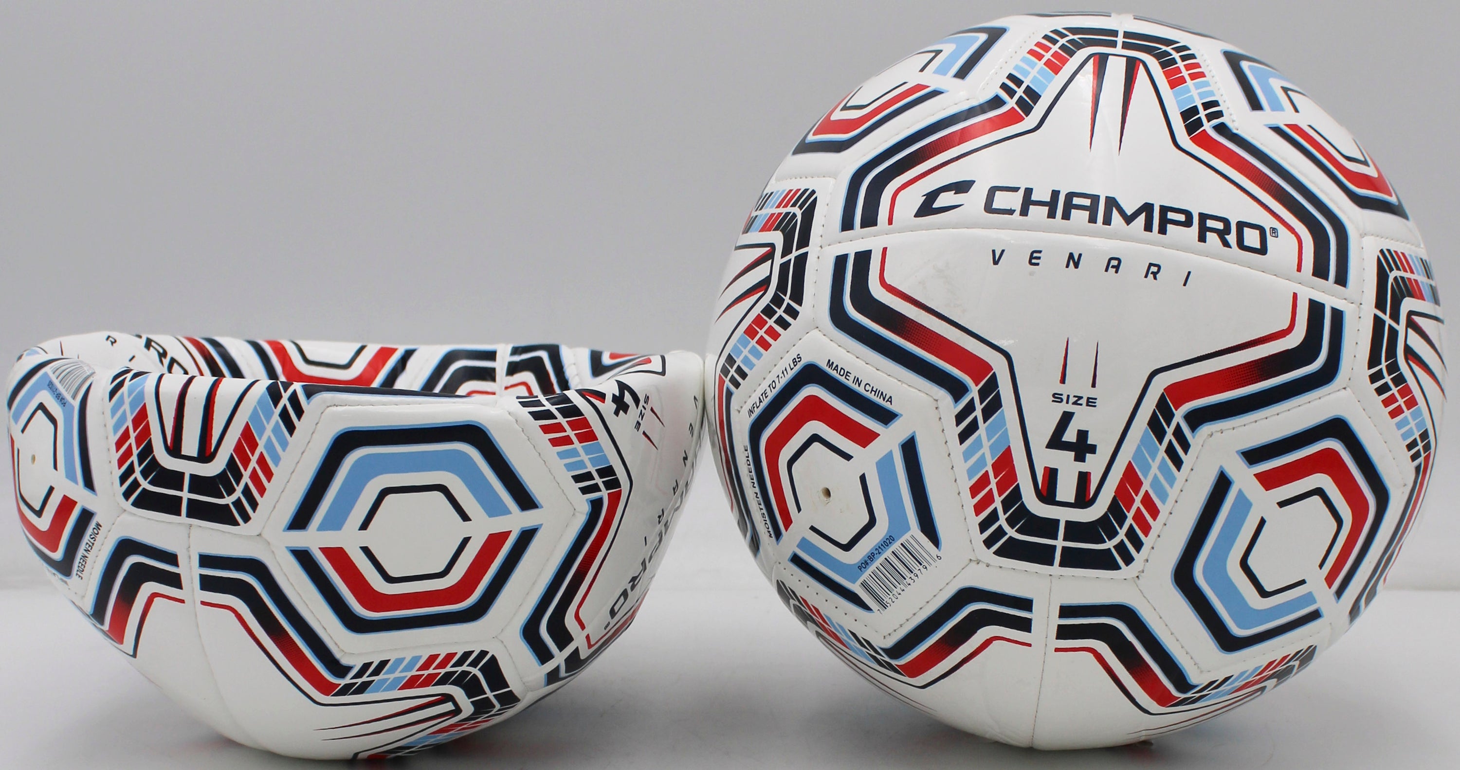 VENARI 20 Panel Soccer Ball #4 NAVY BLUE SCARLET