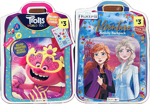 LICENSED SHAPED COLORING ACTIVITY 32PAGES BOOK 7.75"X9.5"-OVER 30 STICKERS! WITH HANDLE ASST PP$3