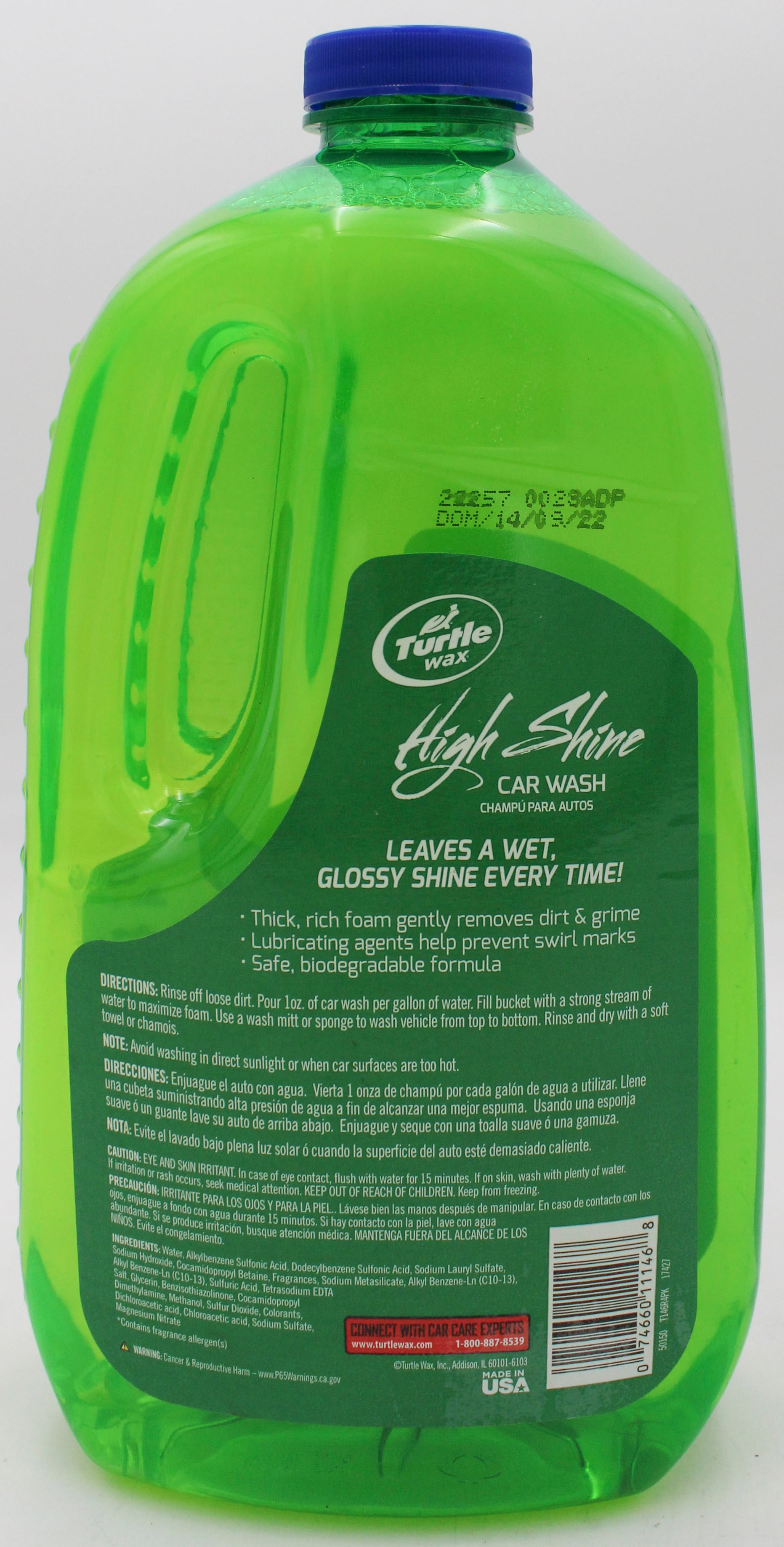 SP TURTLE WAX HIGH SHINE CAR WASH 64oz FRESH LEMON SCENT