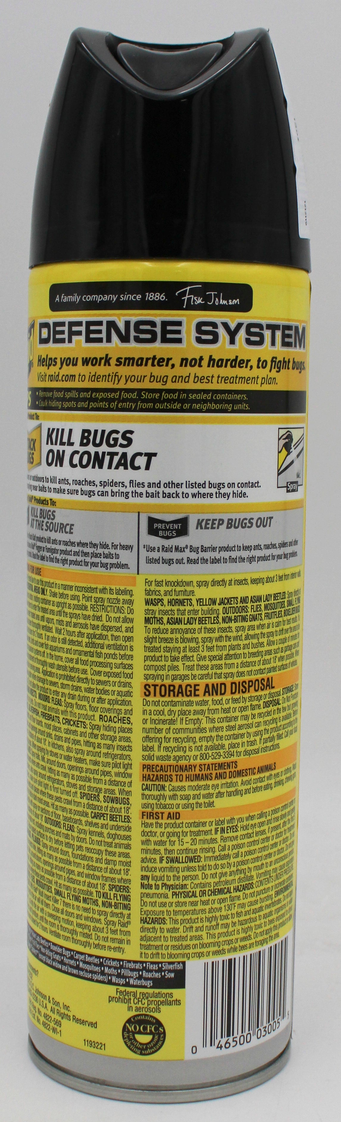 RAID MULTI INSECT KILLER AEROSOL 15oz