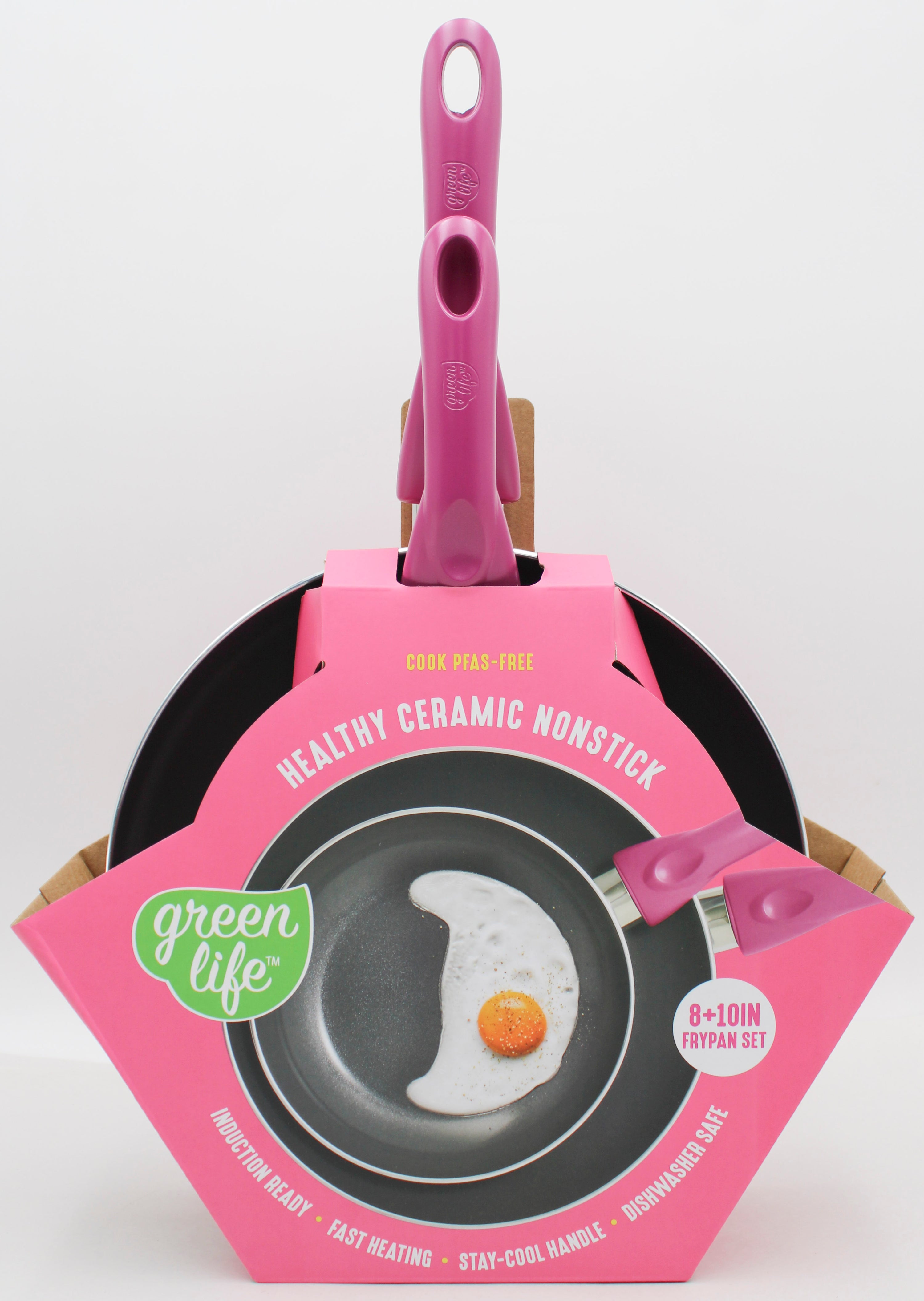 GreenPan Essentials 8" & 10" Frypan Set 2ct - Hibiscus