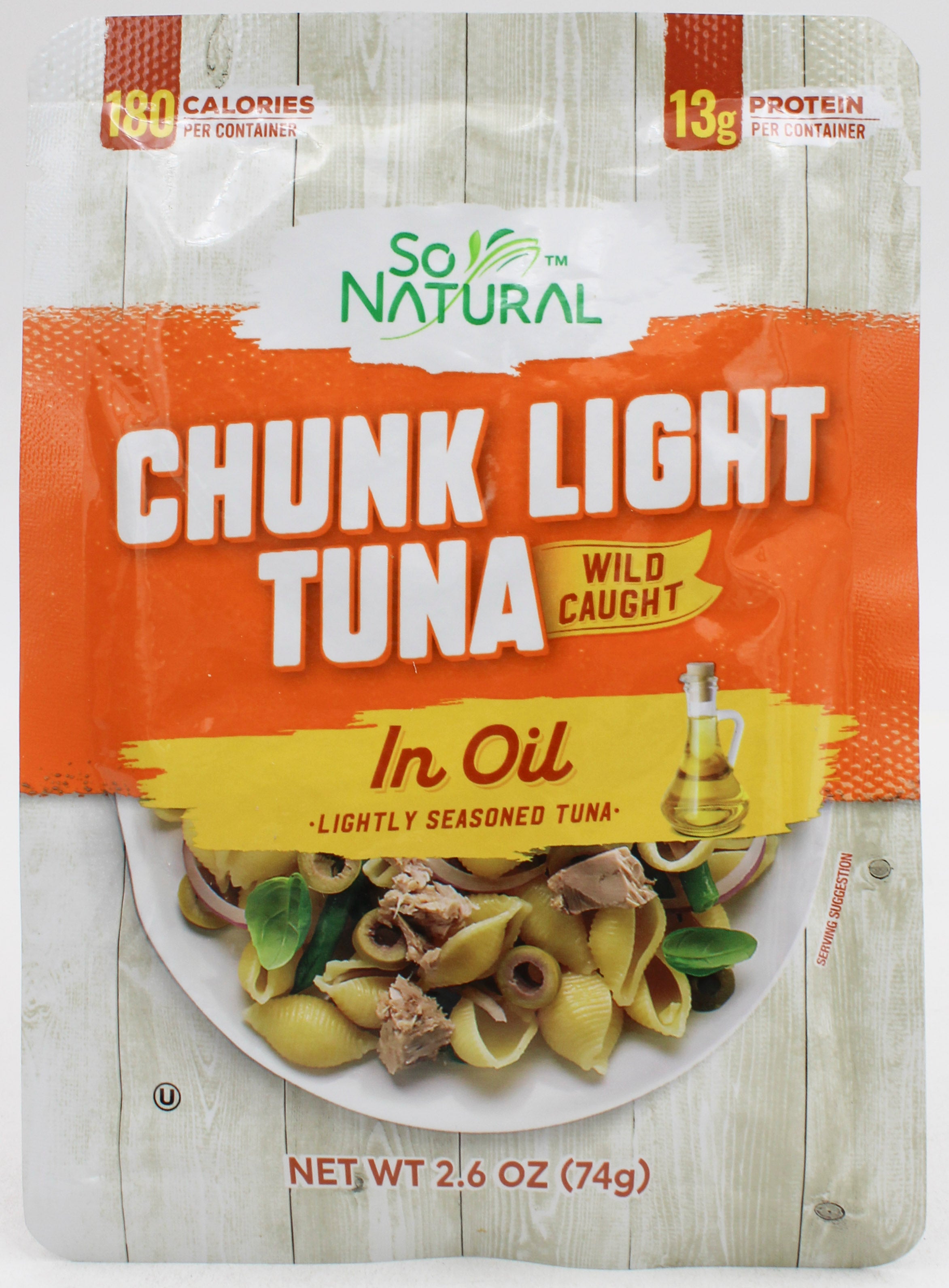 SO NATURAL CHUNK LIGHT TUNA IN OIL 2.6 Oz BB 7/12/27