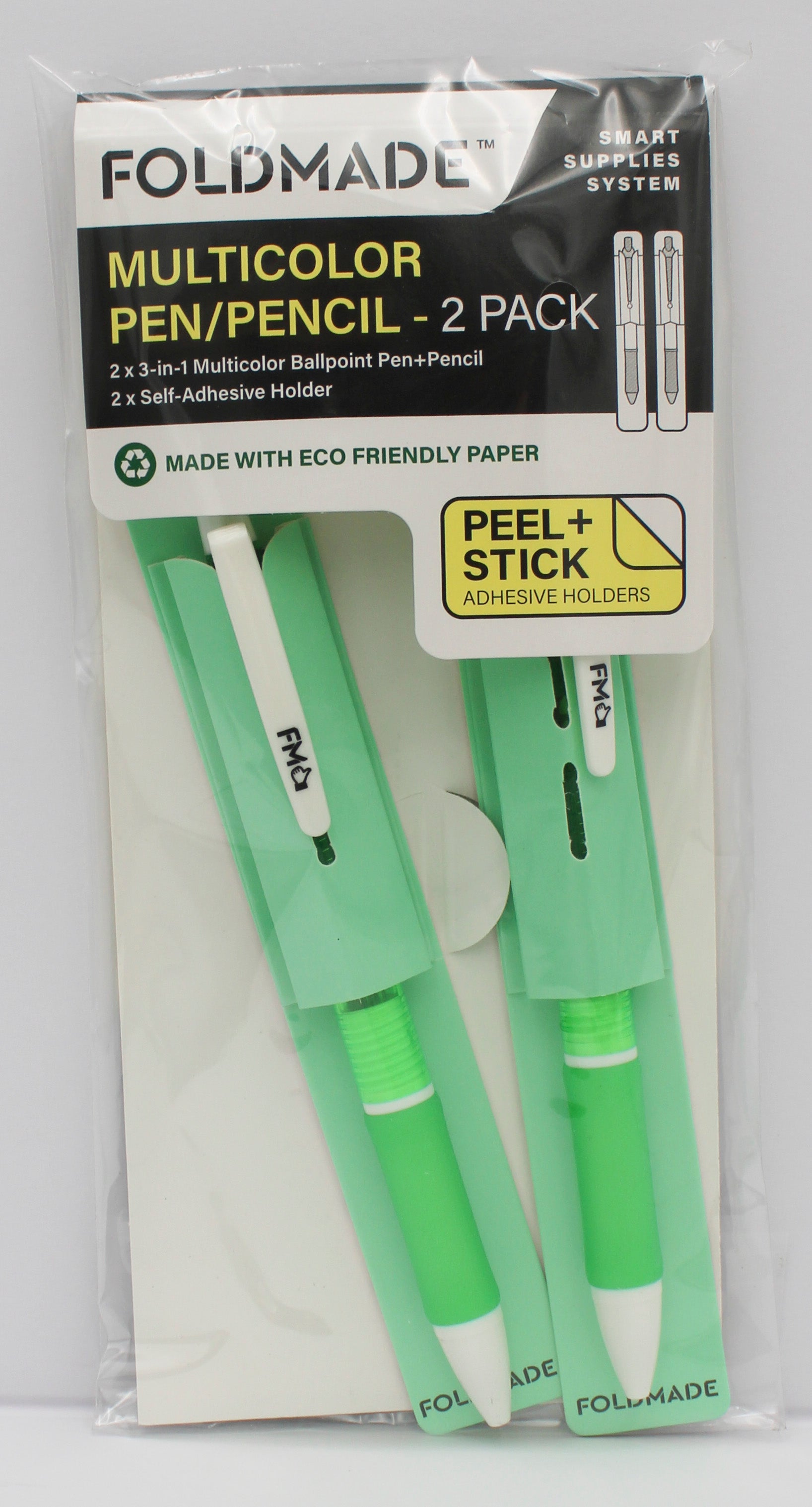 MULTI COLOR PEN/PENCIL 2 PACK - GREEN