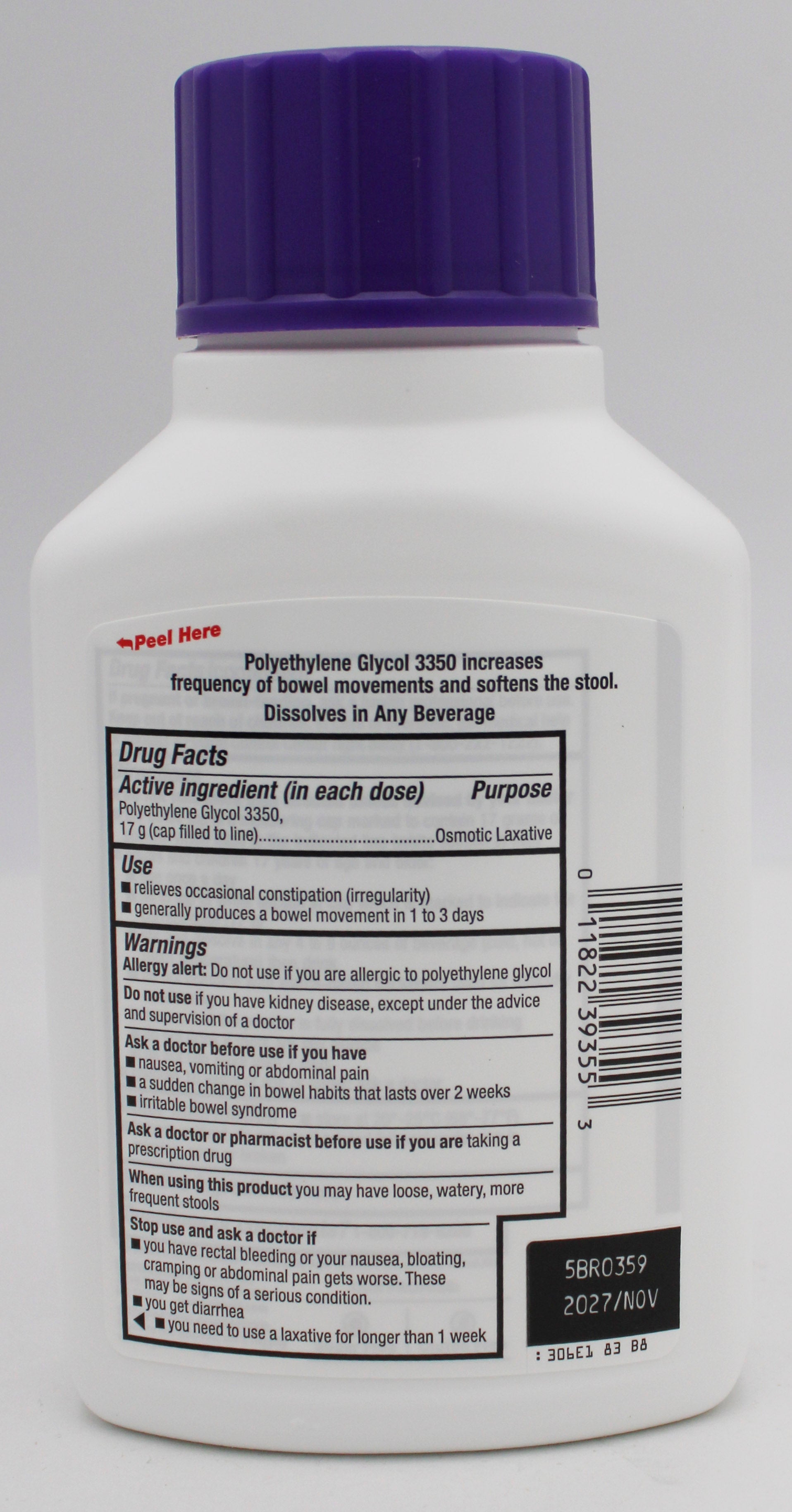 RITE AID LAXATIVE POWDER 14 DOSES 8.3oz EXP 11/30/2027 COMPARES TO MiraLax