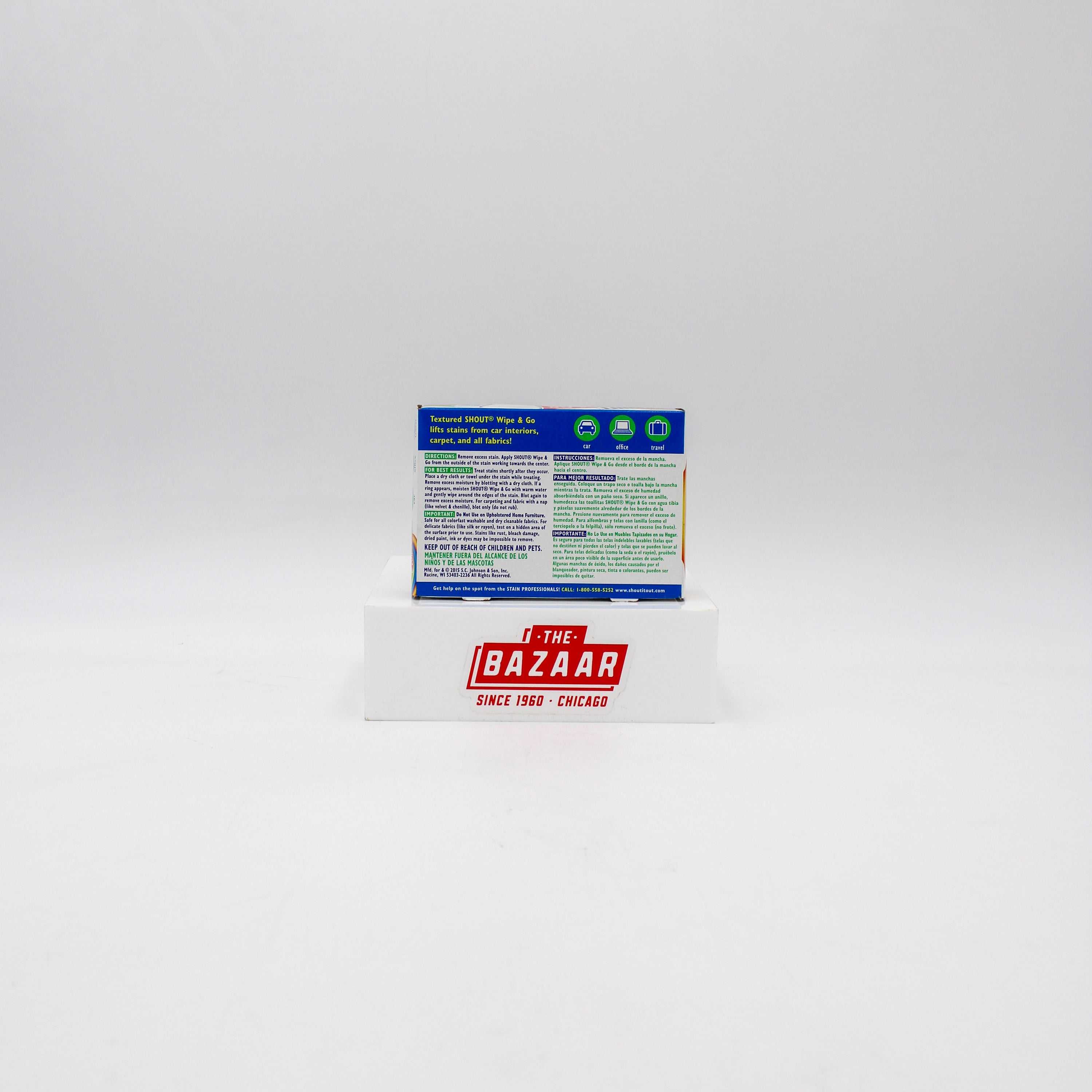 SP SHOUT WIPE A7 GO INSTANT STAIN REMOVER 12CT