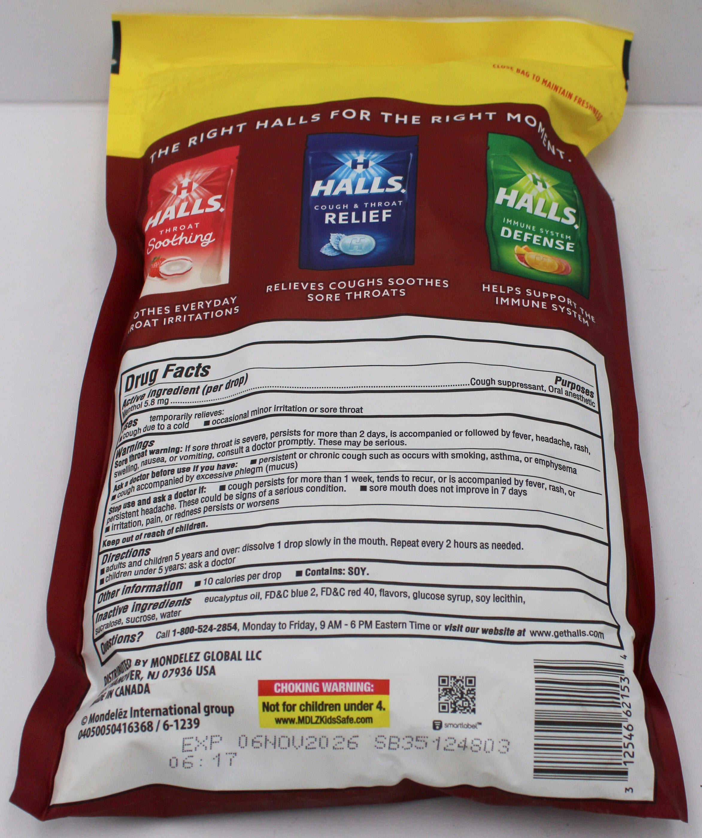 HALLS CHERRY BAG 200 PIECES EXP 11/6/26