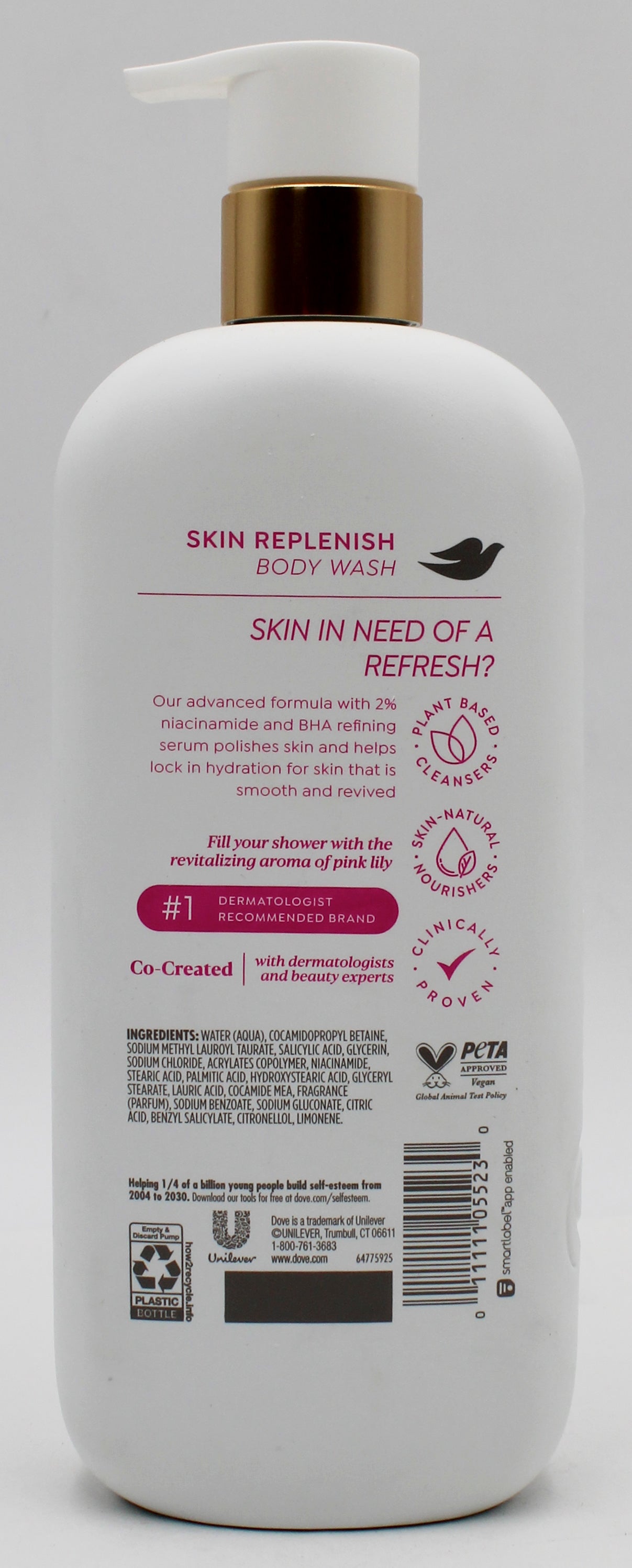 DOVE BODYWASH SKIN REPLENISH 18.5oz.