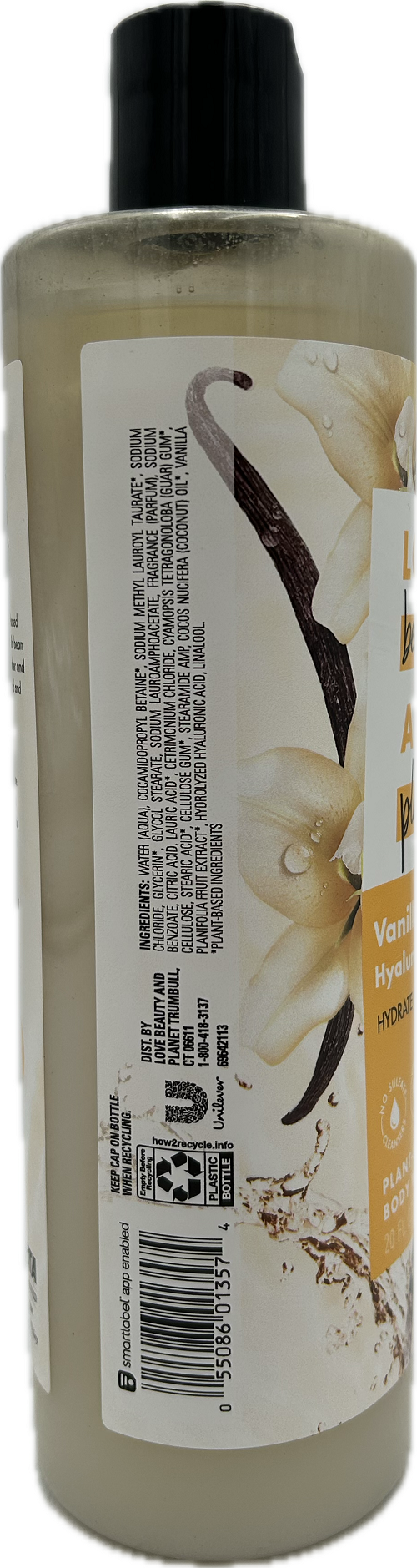 LOVE BEAUTY PLANET BODY WASH VANILLA BEAN 20oz