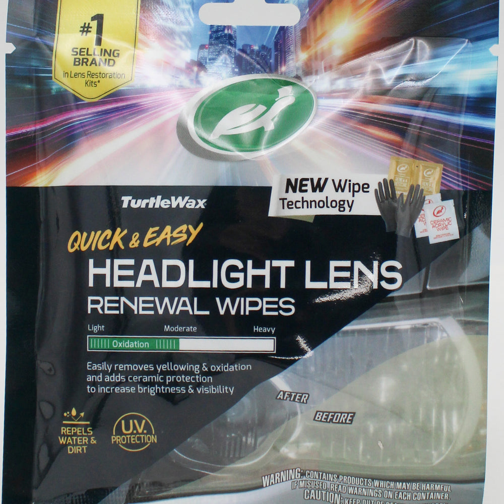 SP TURTLE WAX QUICK & EASY HEADLIGHT LENS RENEWAL WIPES