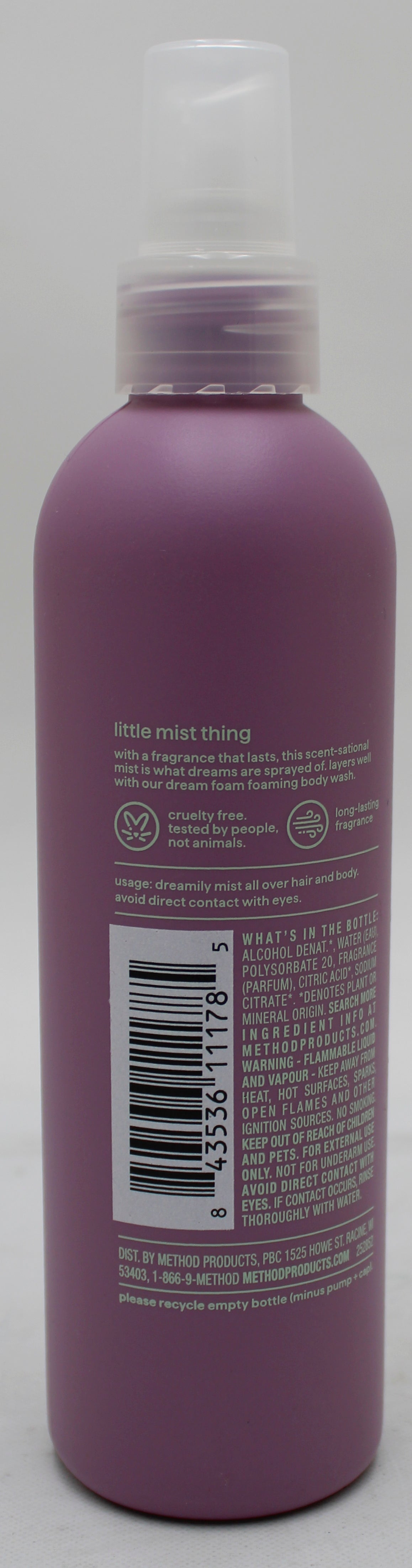 METHOD BODY & HAIR MIST WHITE FLOWER + TUBEROSE 8oz US