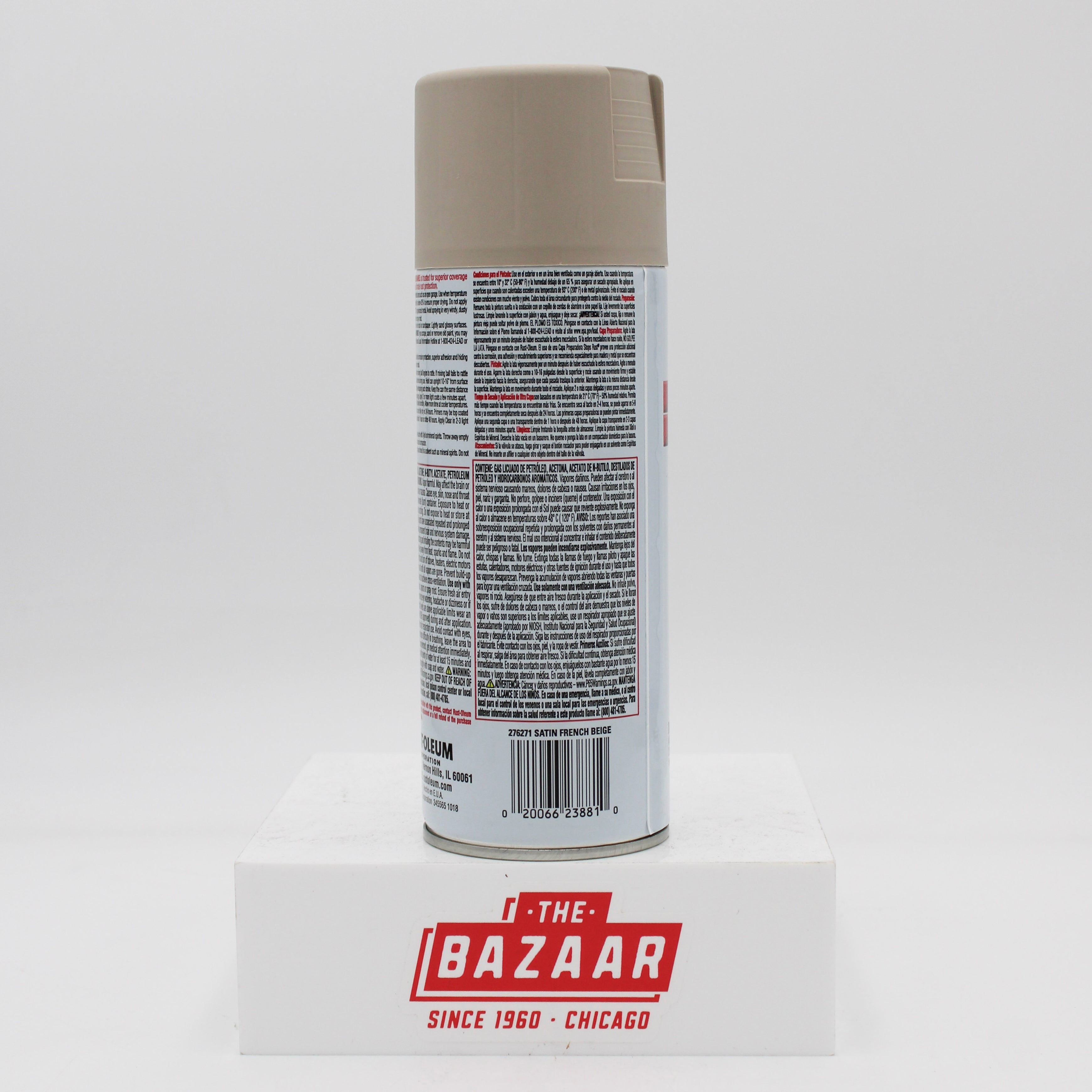 RUST-OLEUM STOPS RUST SPRAY PAINT 12 oz. SATIN FRENCH BEIGE NI