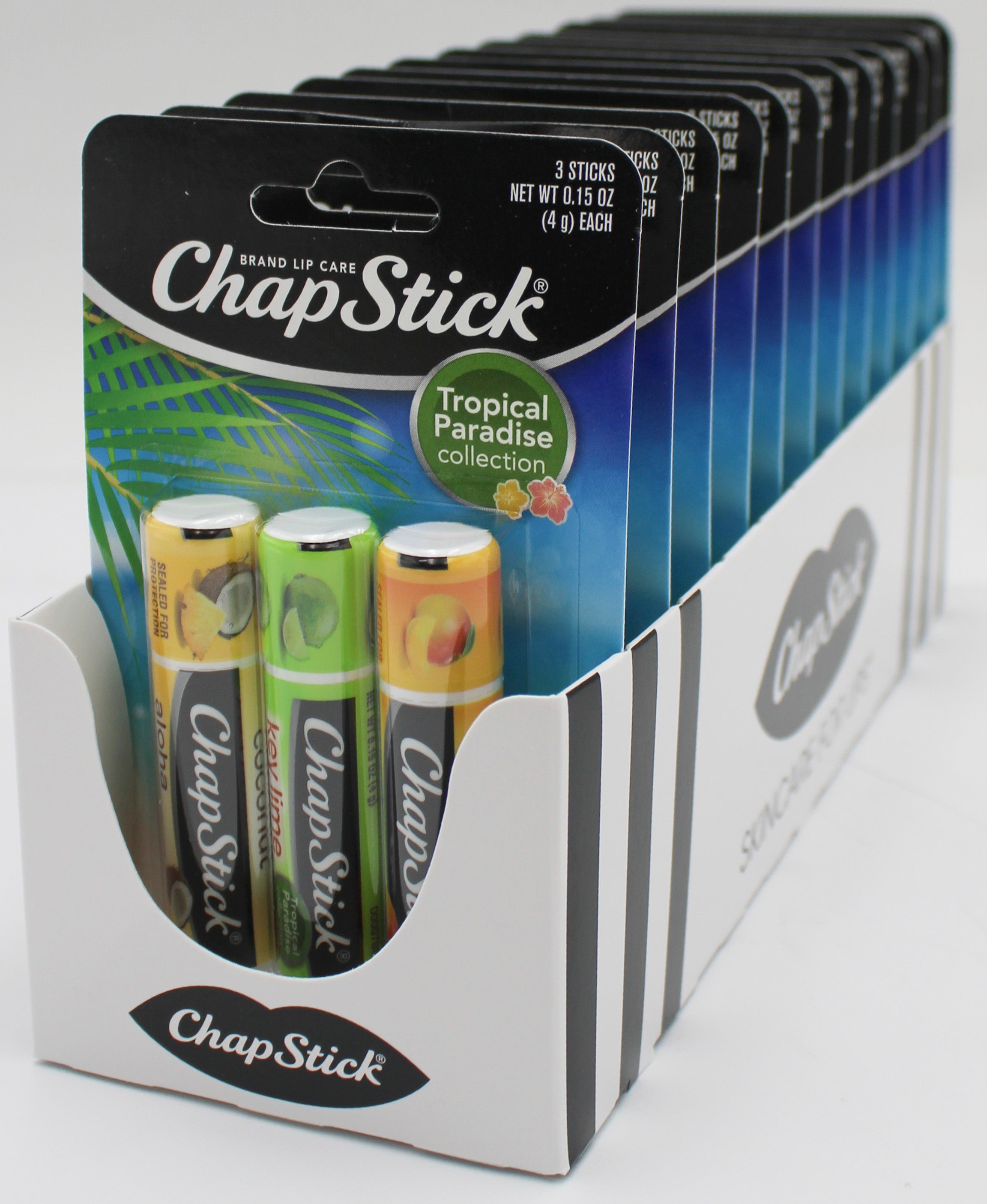 CHAPSTICK 3CT TROPICAL PARADISE .45OZ 2/29/2028