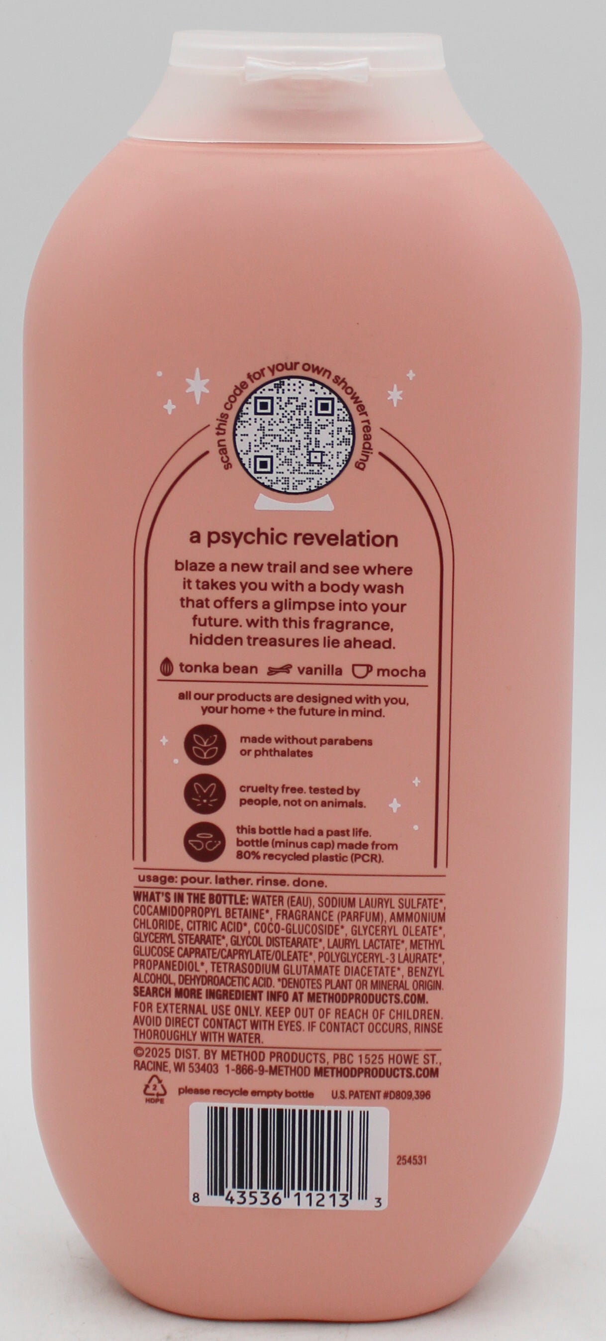 SP METHOD BODY WASH 18oz TONKA BEAN VANILLA MOCHA