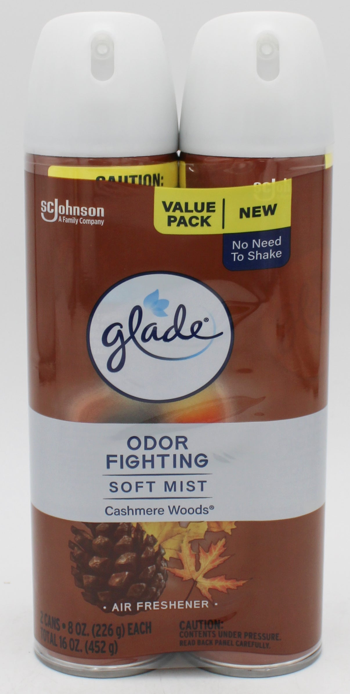 SP GLADE ODOR FIGHTING SOFT MIST 8 oz 2PK CASHMERE WOODS