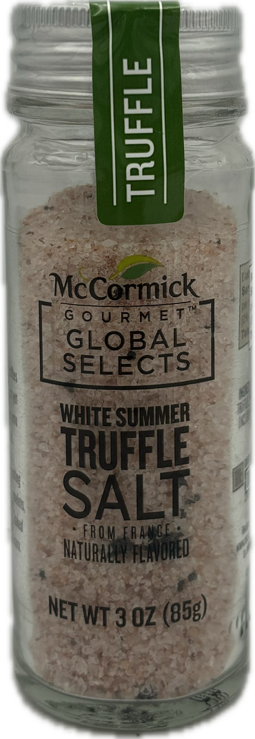 MCCORMICK GOURMET WHITE SUMMER TRUFFLE SALT 3oz BEST BY 12/2/25