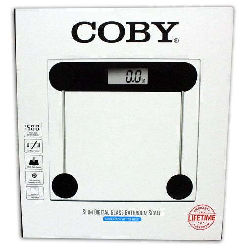 SLIM DIGITAL GLSS BTHRM SCALE-COBY