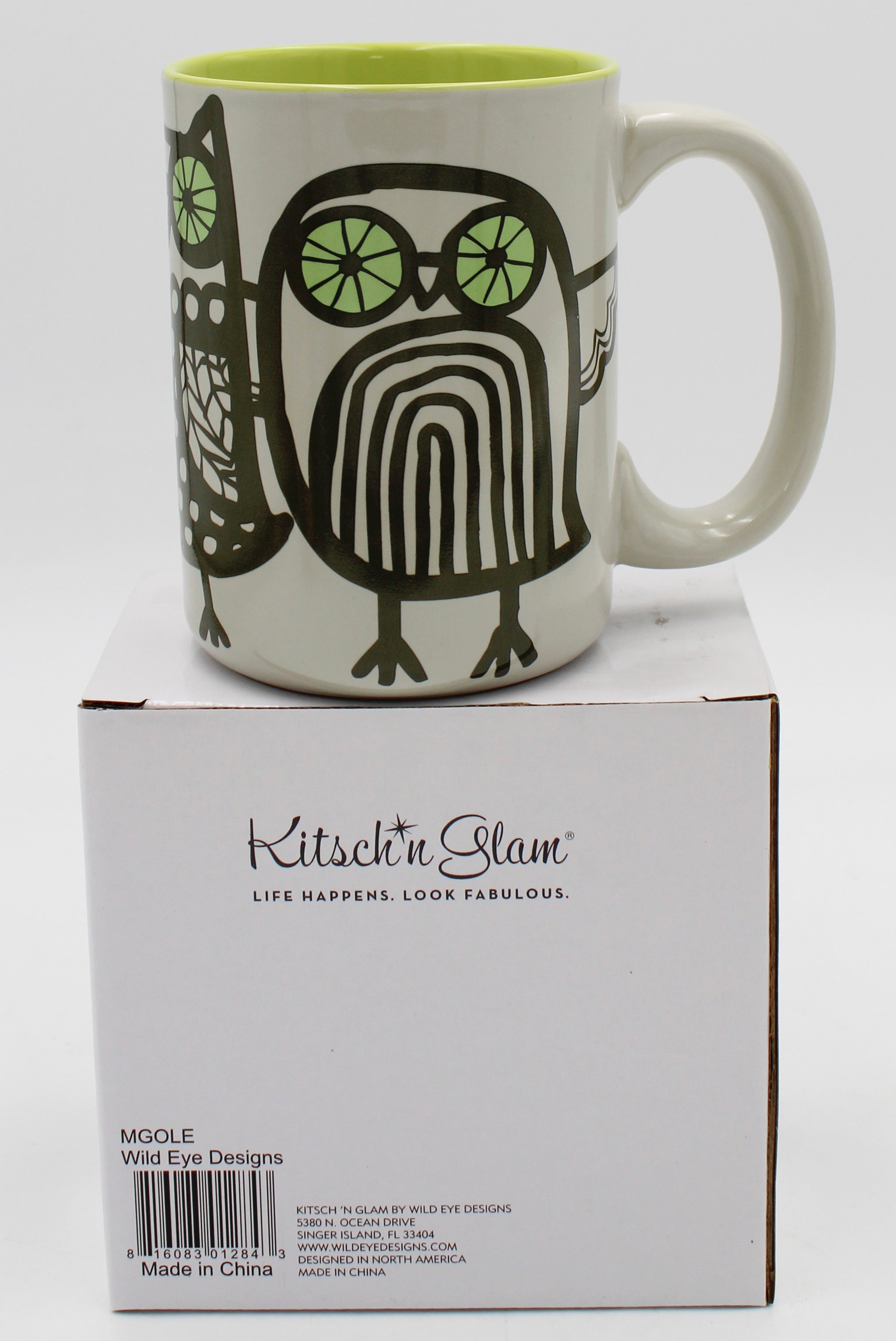 16oz CERAMIC MUG - ECRU OWL