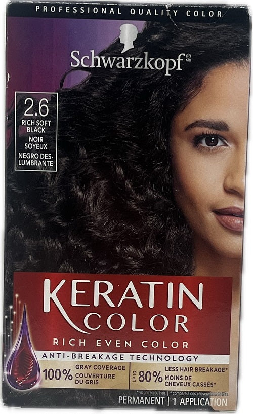 SP SCHWARZKOPF KERATIN COLOR 2.6 RICH SOFT BLACK