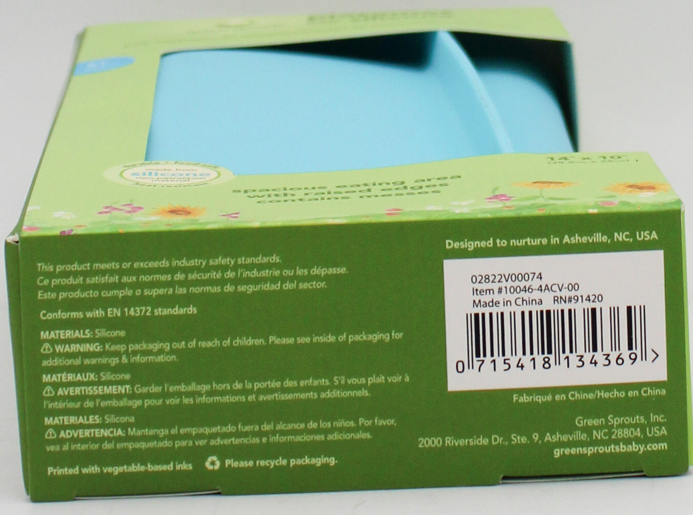 O2COOL FINGER FOOD PLACEMAT - AQUA -6MO+ NI