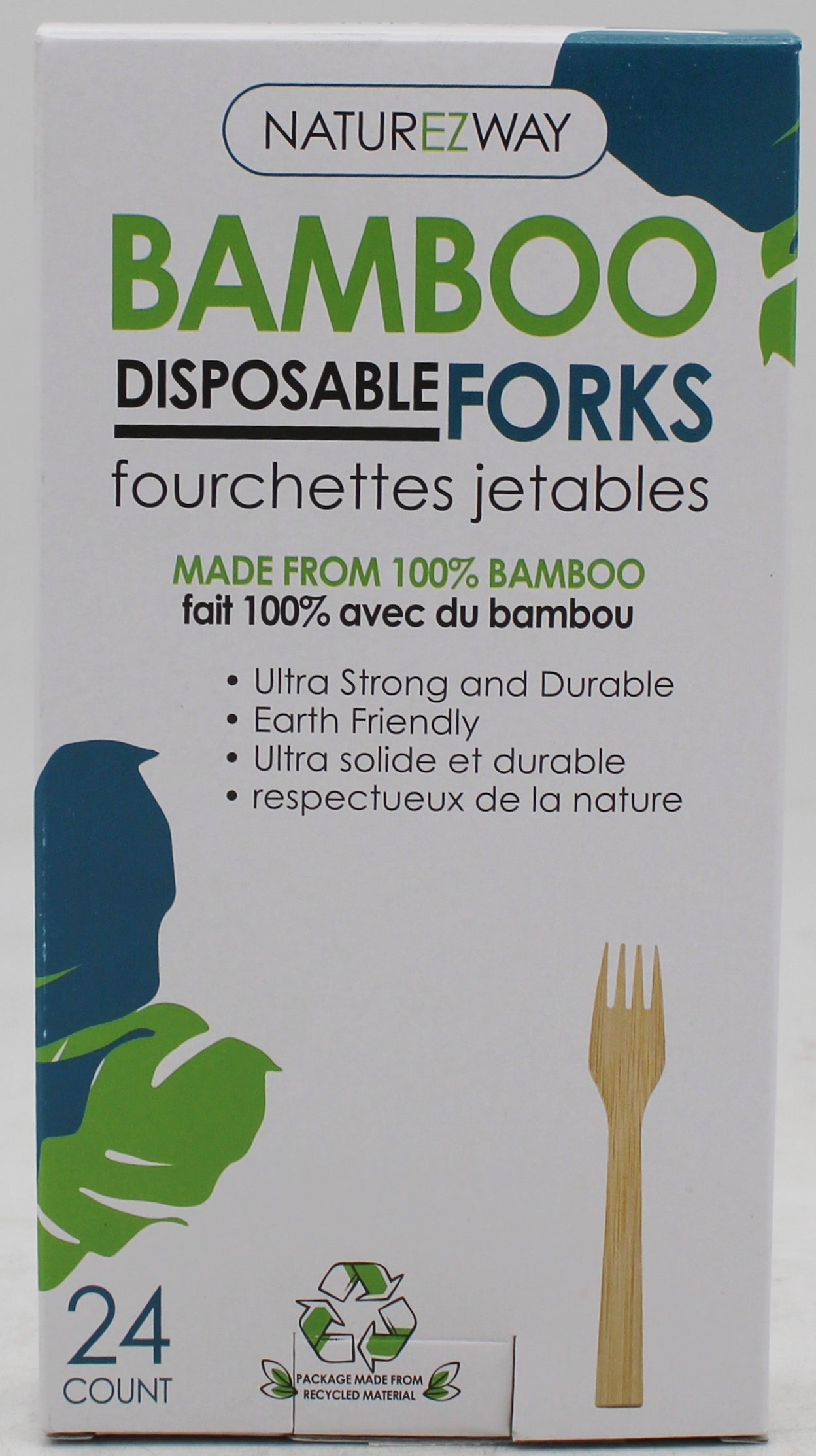 NATUREZWAY 24CT BAMBOO DISPOSABLE FORKS