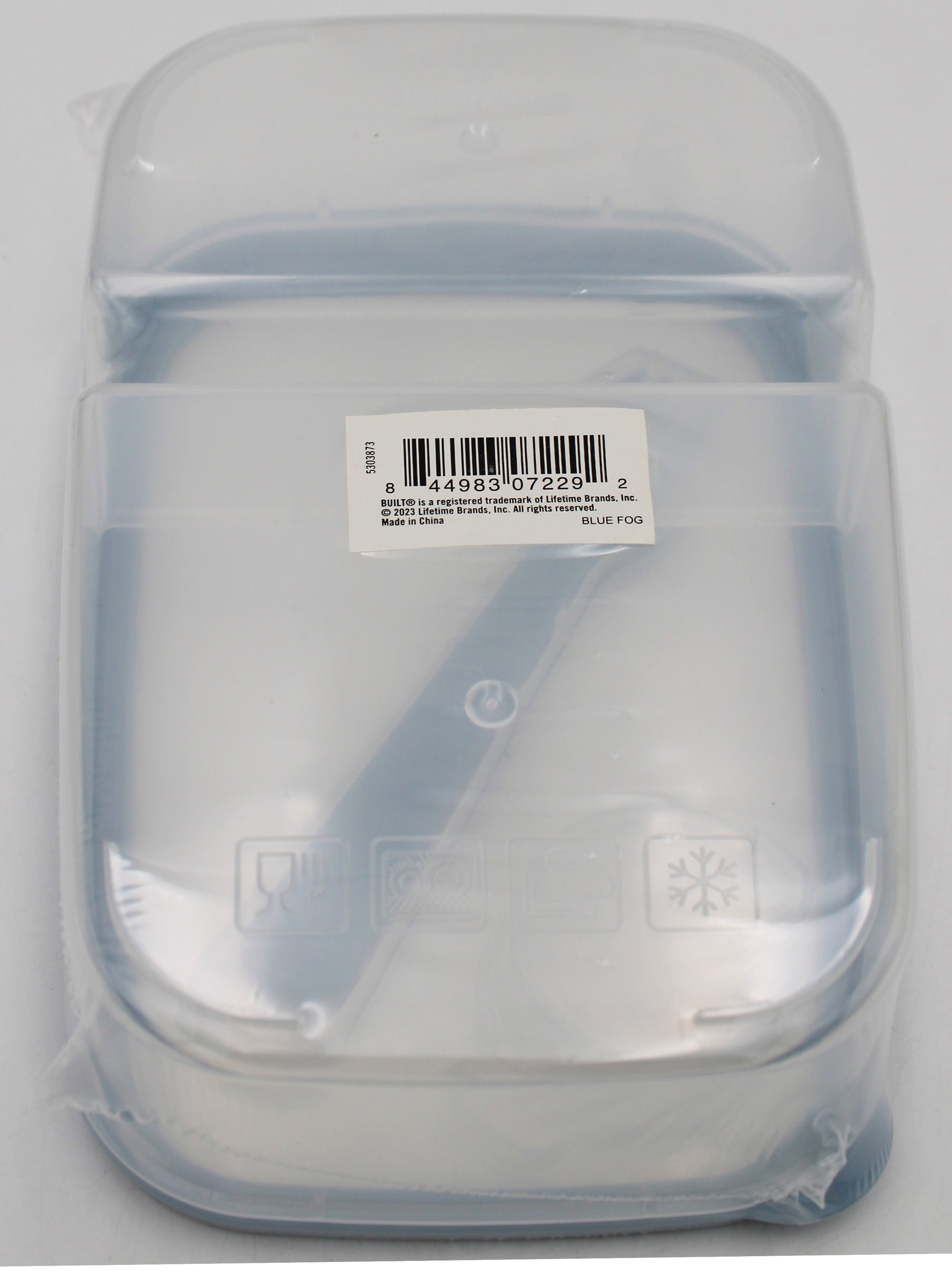 BYO LUNCH BOX W FORK N DRESSING CONTAINER  - BLUE FOG NI