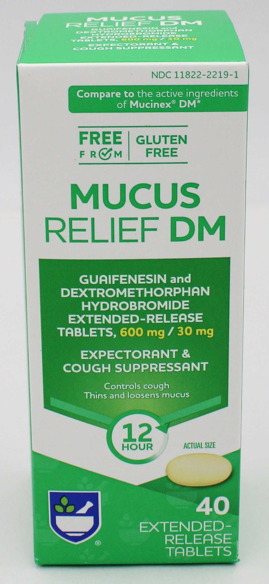 RITE AID COUGH & CHEST CONGESTION RELIEF DM CAPLETS 40ct EXP 10/31/2026 COMPARES TO Mucinex