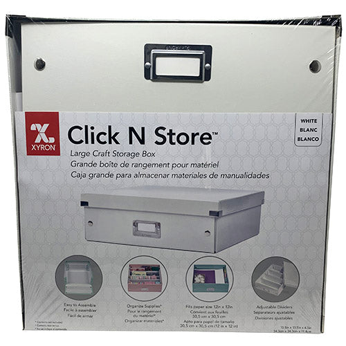 CRAFT STORAGE BOX 13.5x4.5"-WHITE.